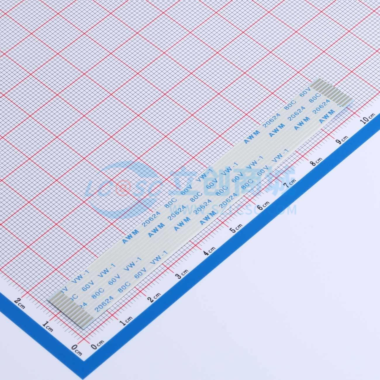 点击查看大图 HX FFC-1.0-12P-100mm实物图