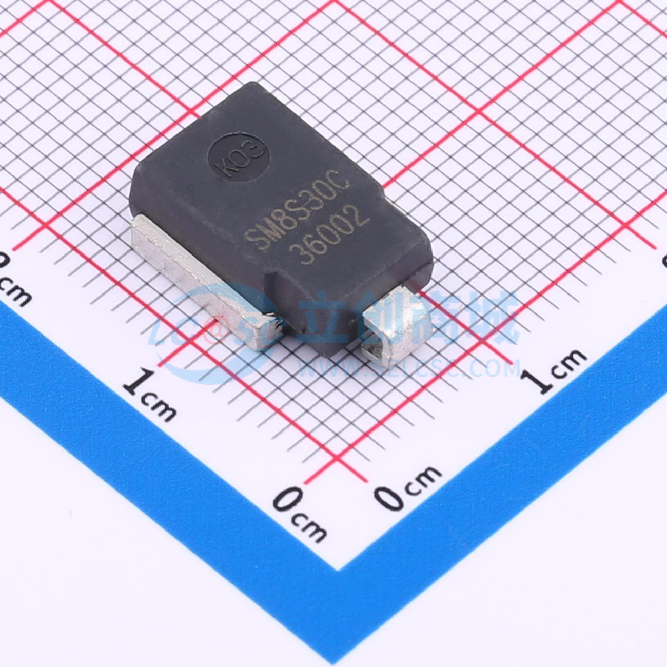 点击查看大图 SM8S30CA实物图