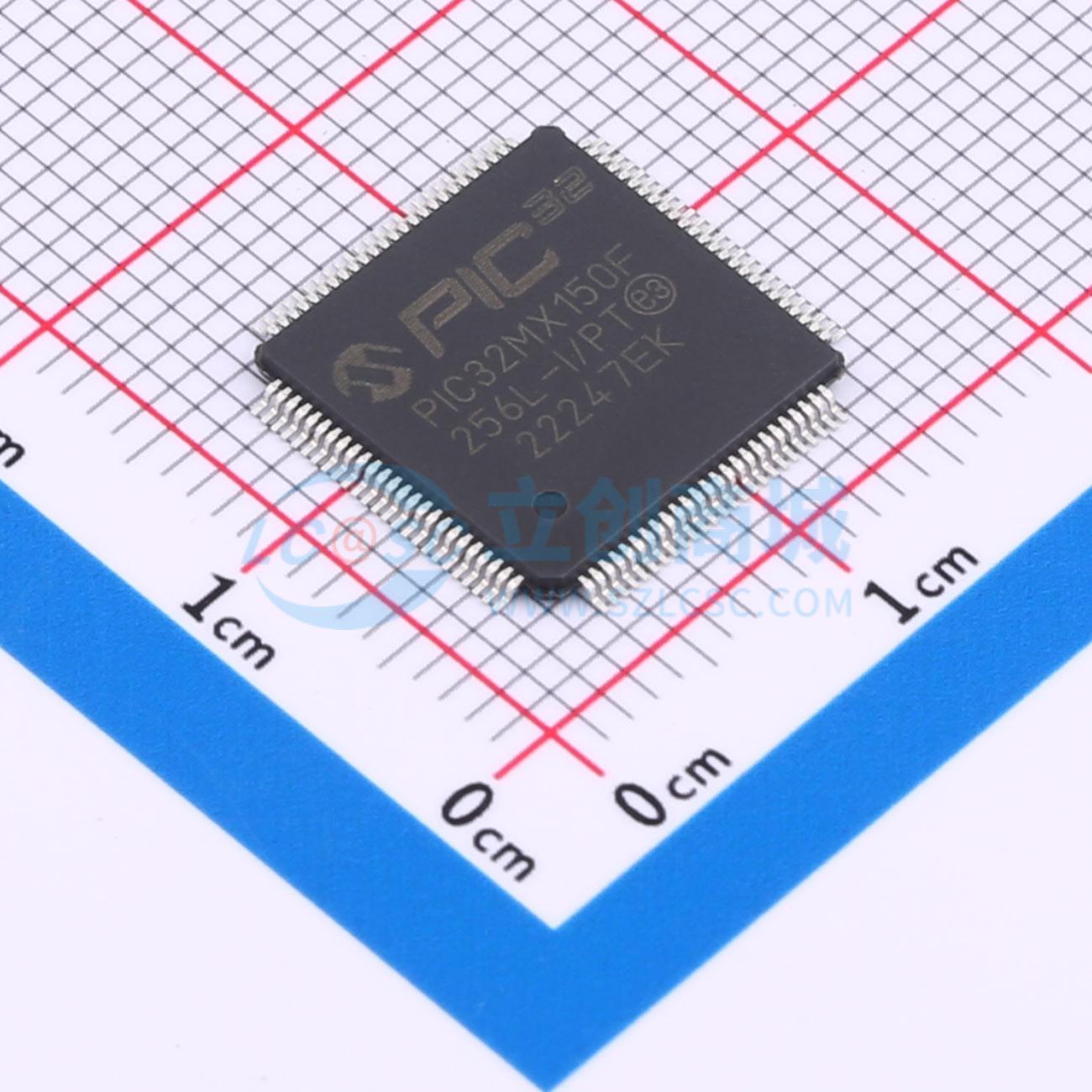 点击查看大图 PIC32MX150F256L-I/PT实物图