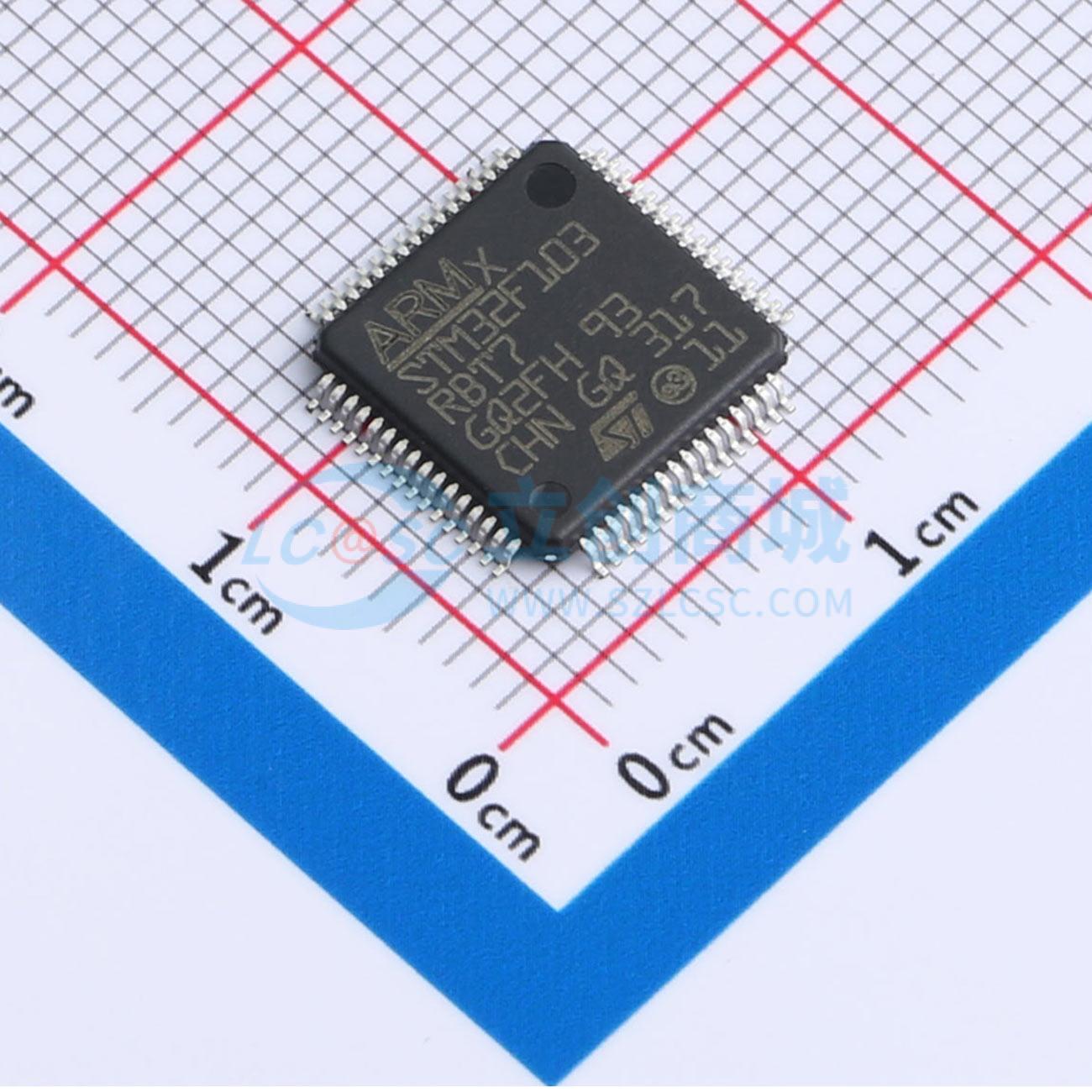 点击查看大图 STM32F103RBT7实物图
