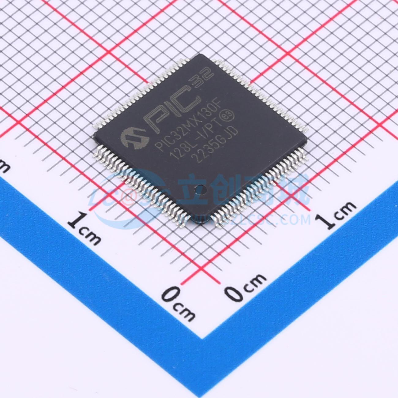 点击查看大图 PIC32MX130F128L-I/PT实物图