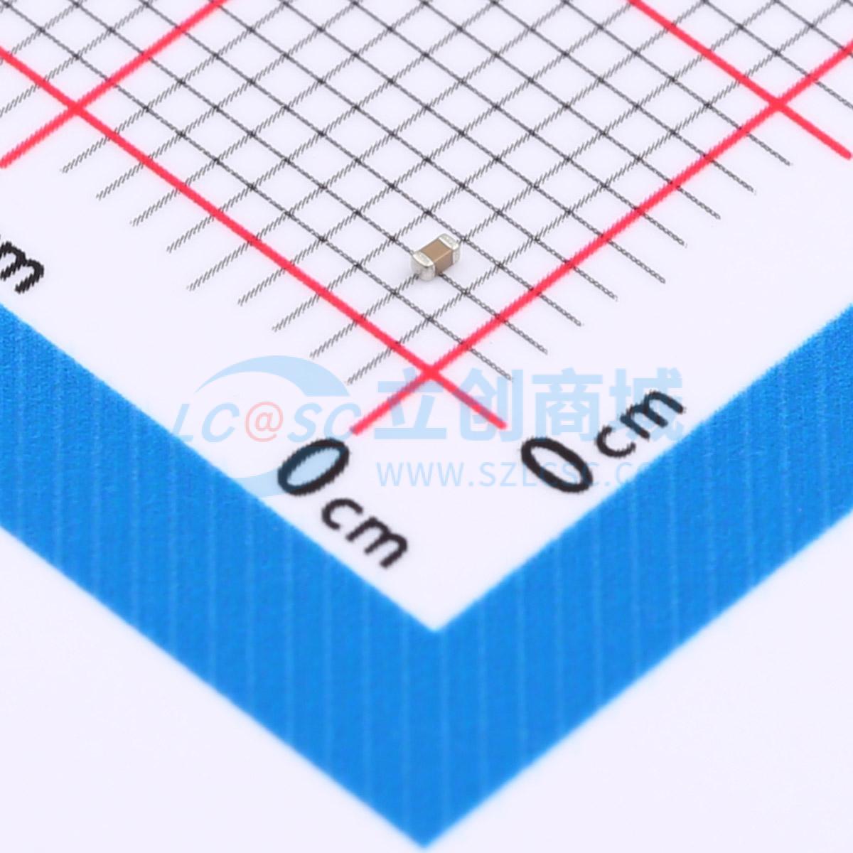 点击查看大图 TCC0402X7R152J500AT实物图