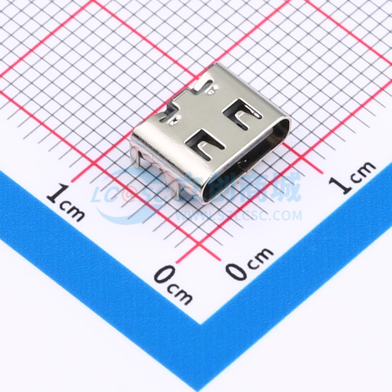 点击查看大图 HX TYPE-C 6PIN DT实物图