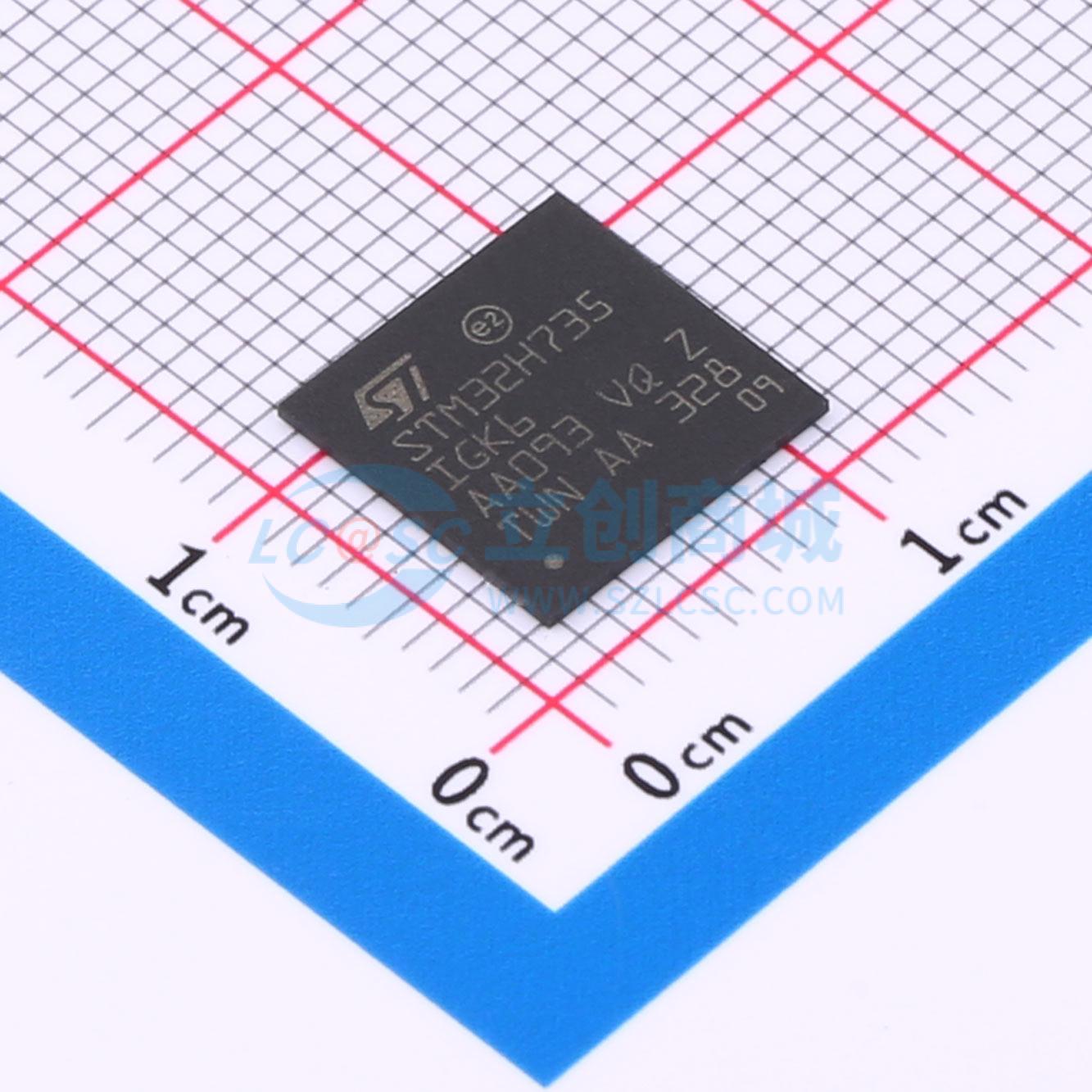 点击查看大图 STM32H735IGK6实物图