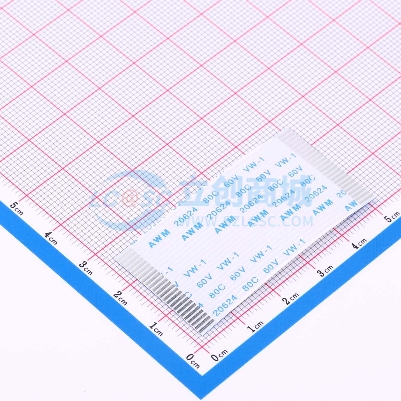 点击查看大图 HX FFC-1.0-24P-50mm实物图