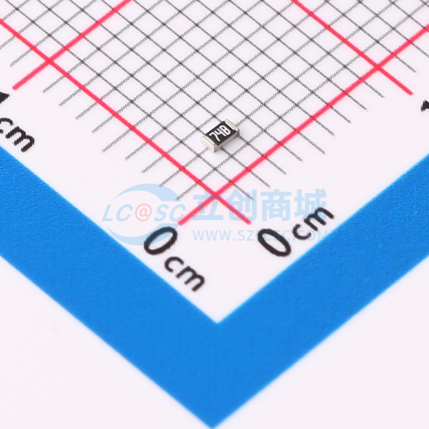 点击查看大图 RC0603FR-075K76L实物图