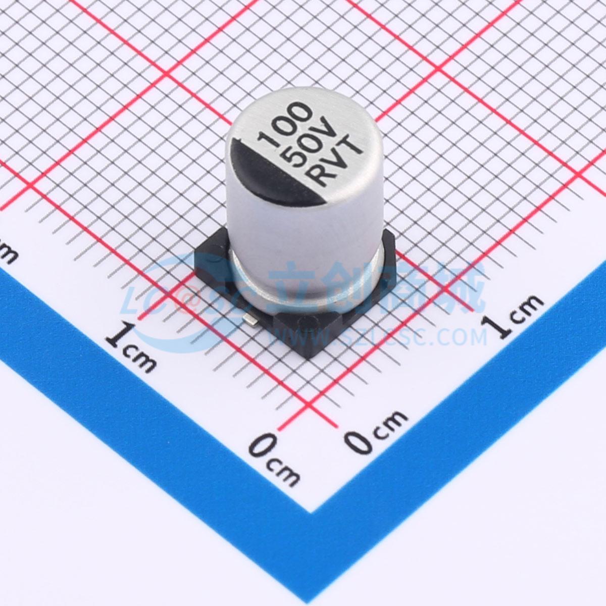 点击查看大图 RVT1H101M0810实物图