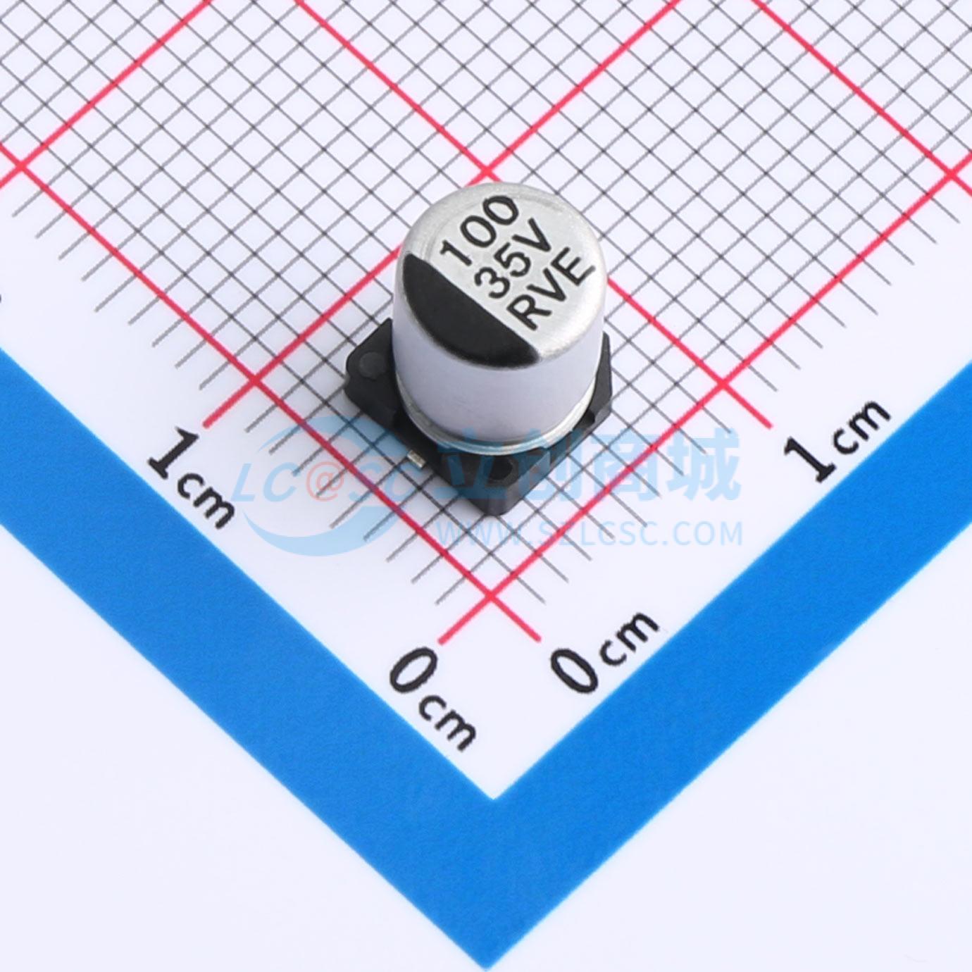 点击查看大图 RVE1V101M0607实物图