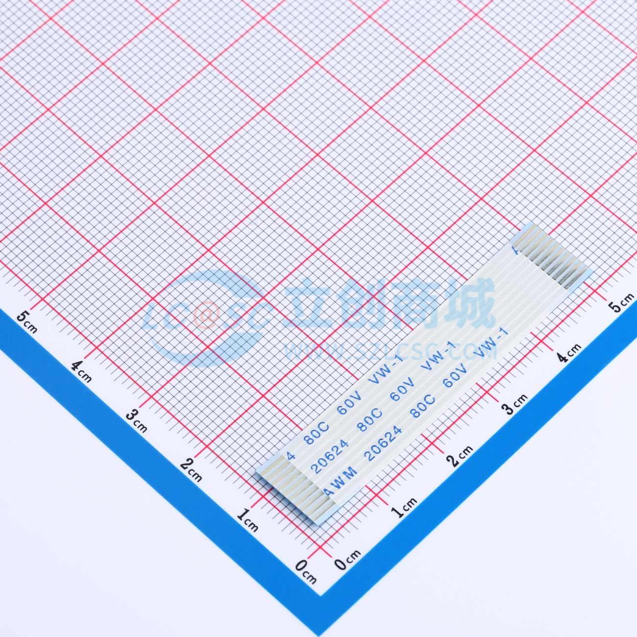 点击查看大图 HX FFC-1.0-10P-50mm实物图