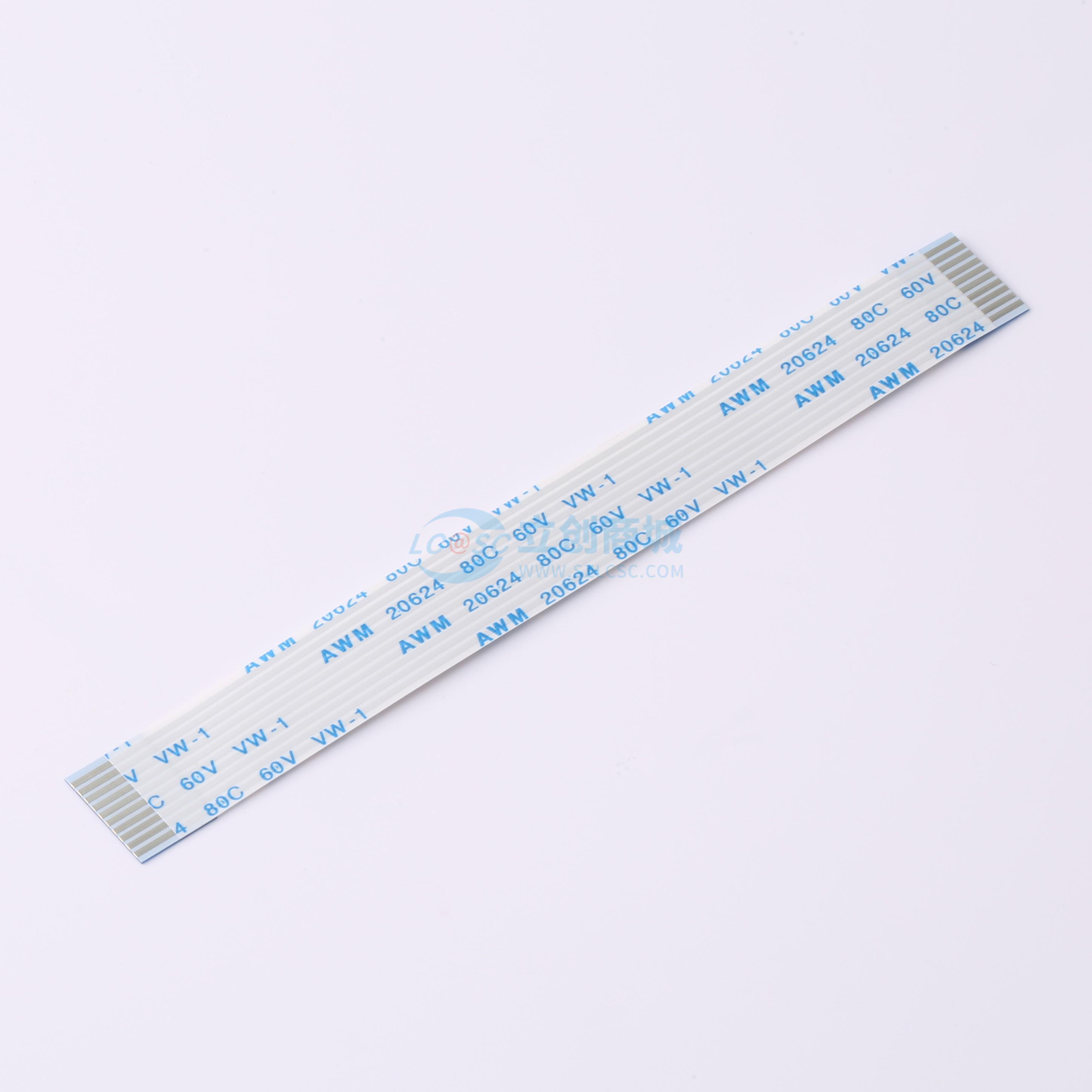 点击查看大图 HX FFC-1.0-10P-100mm实物图