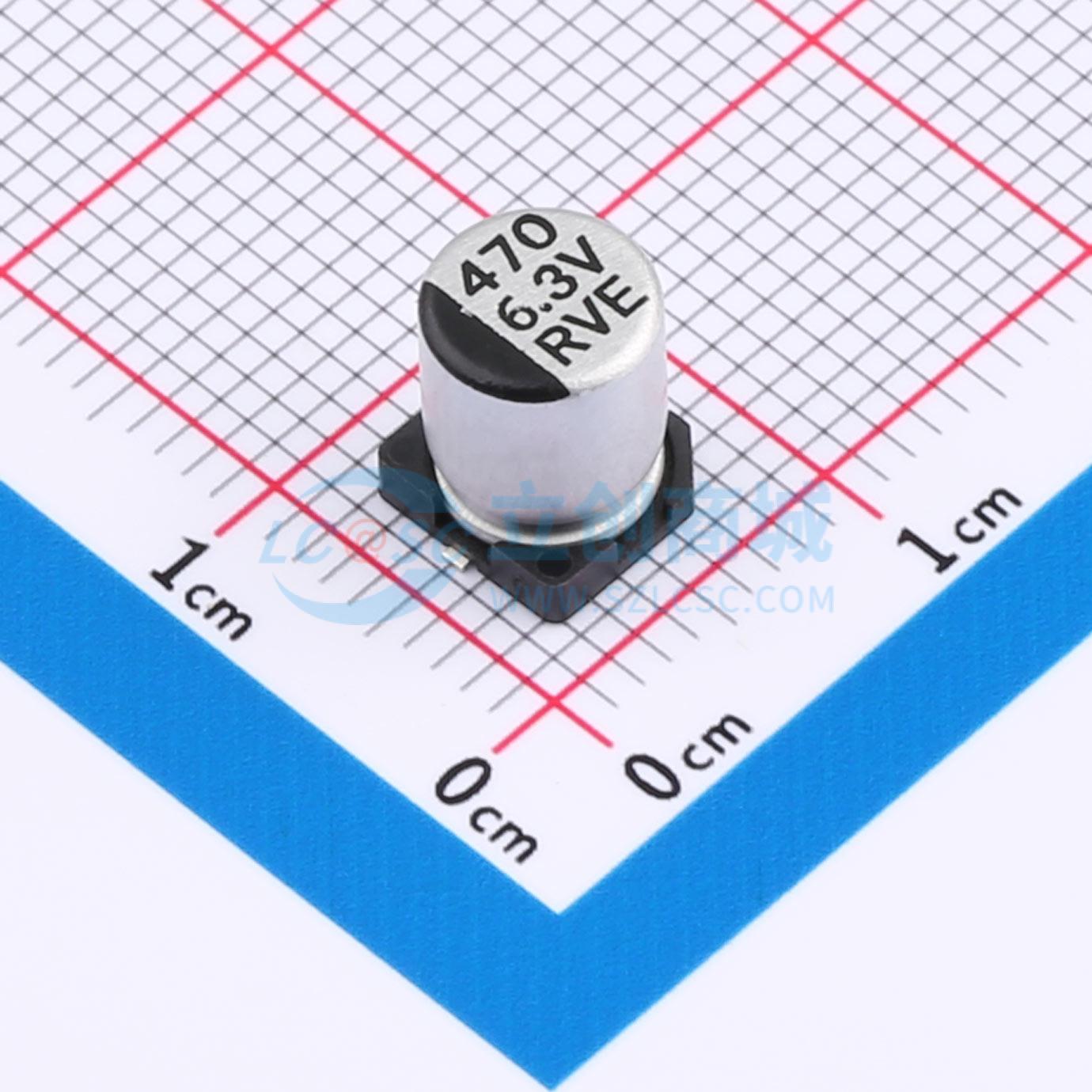点击查看大图 RVE0J471M0607实物图