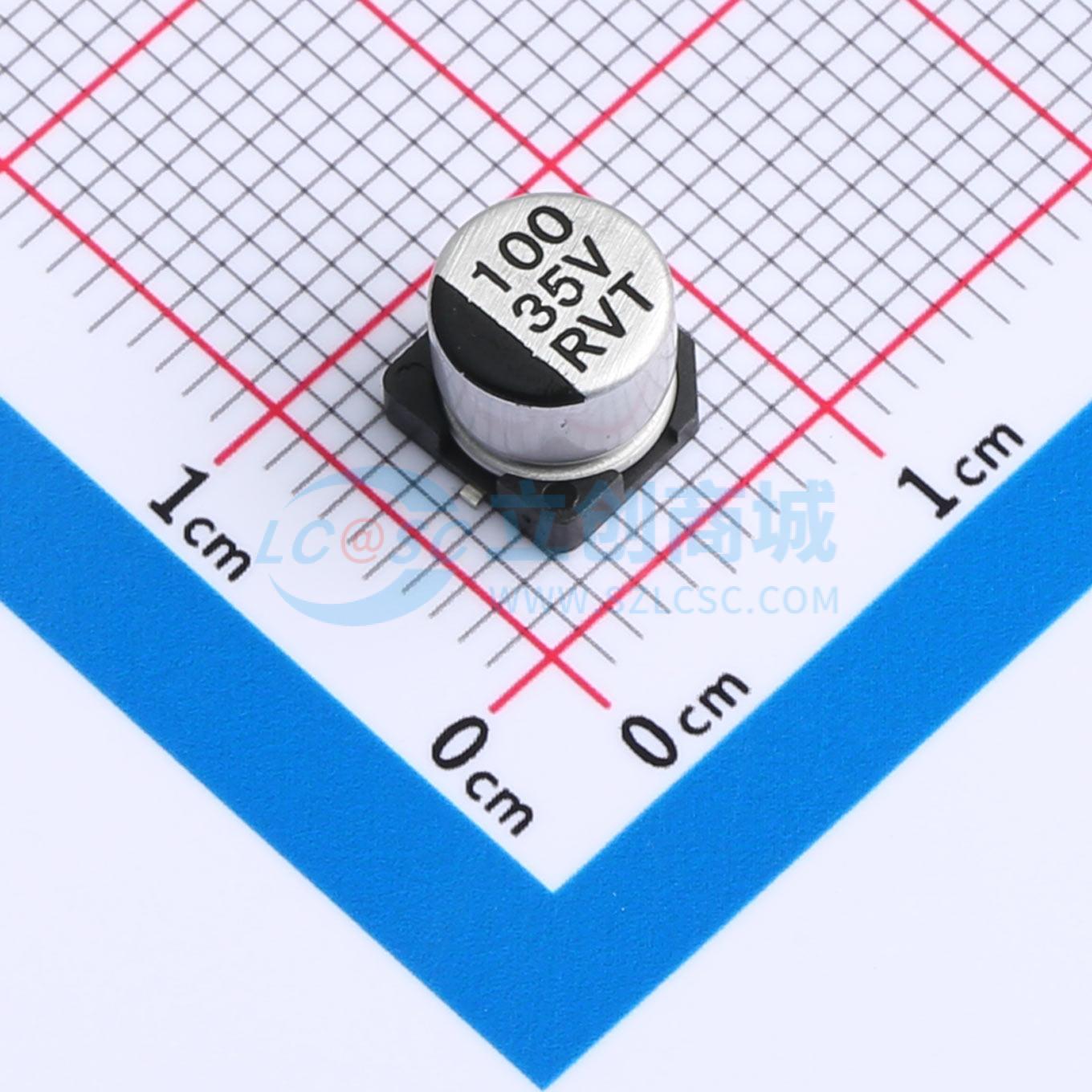 点击查看大图 RVT1V101M0605实物图