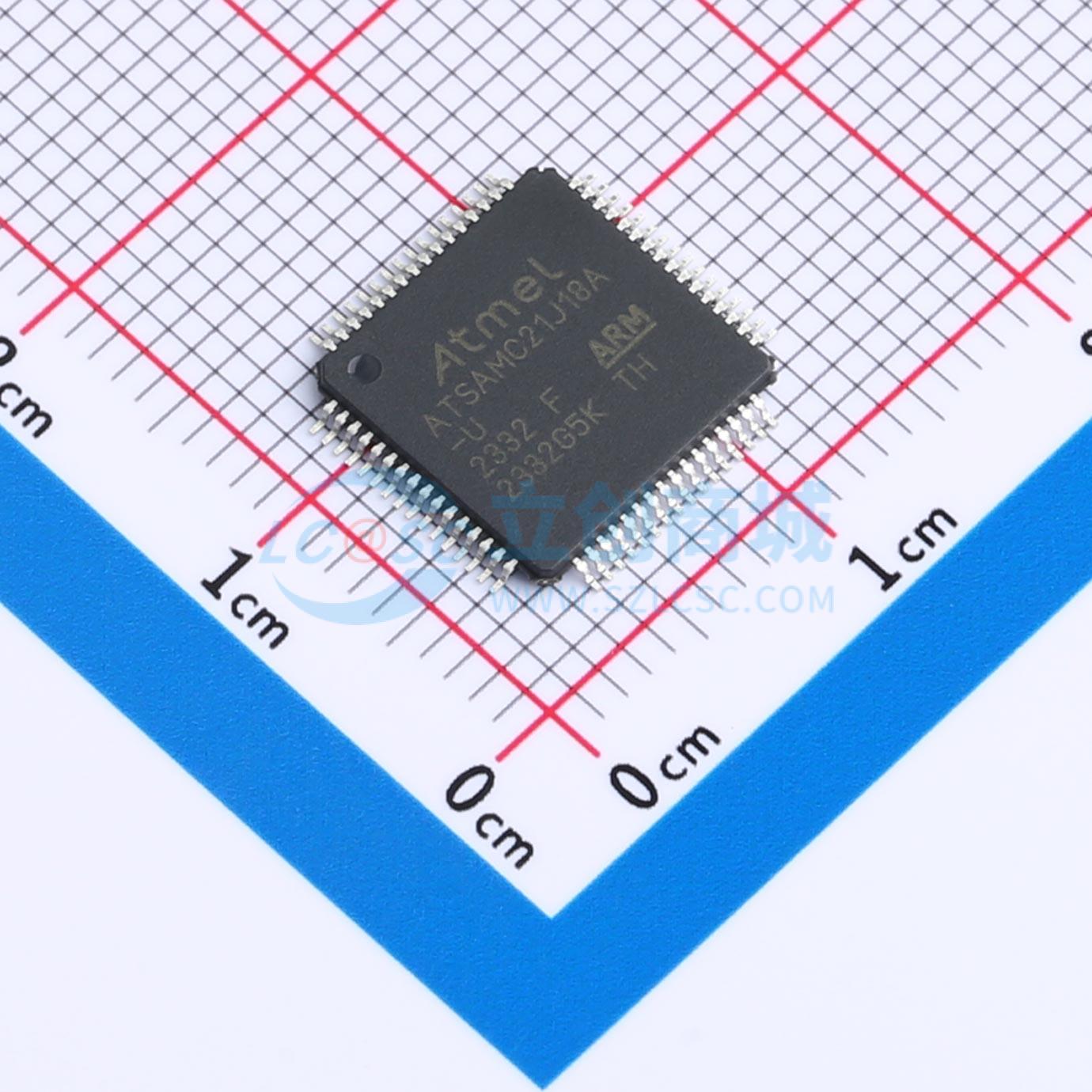 点击查看大图 ATSAMC21J18A-AUT实物图