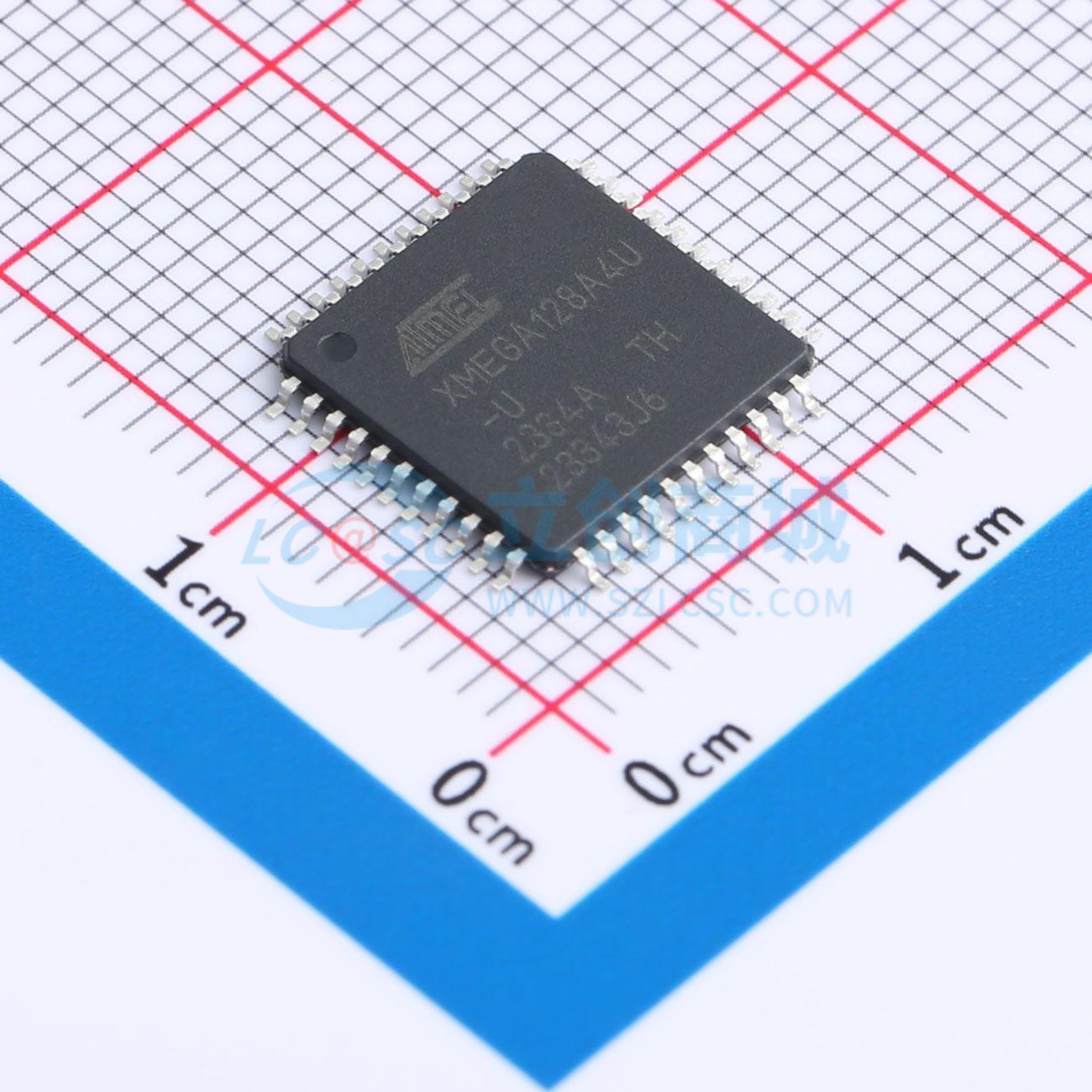 ATXMEGA128A4U-AUR实物图
