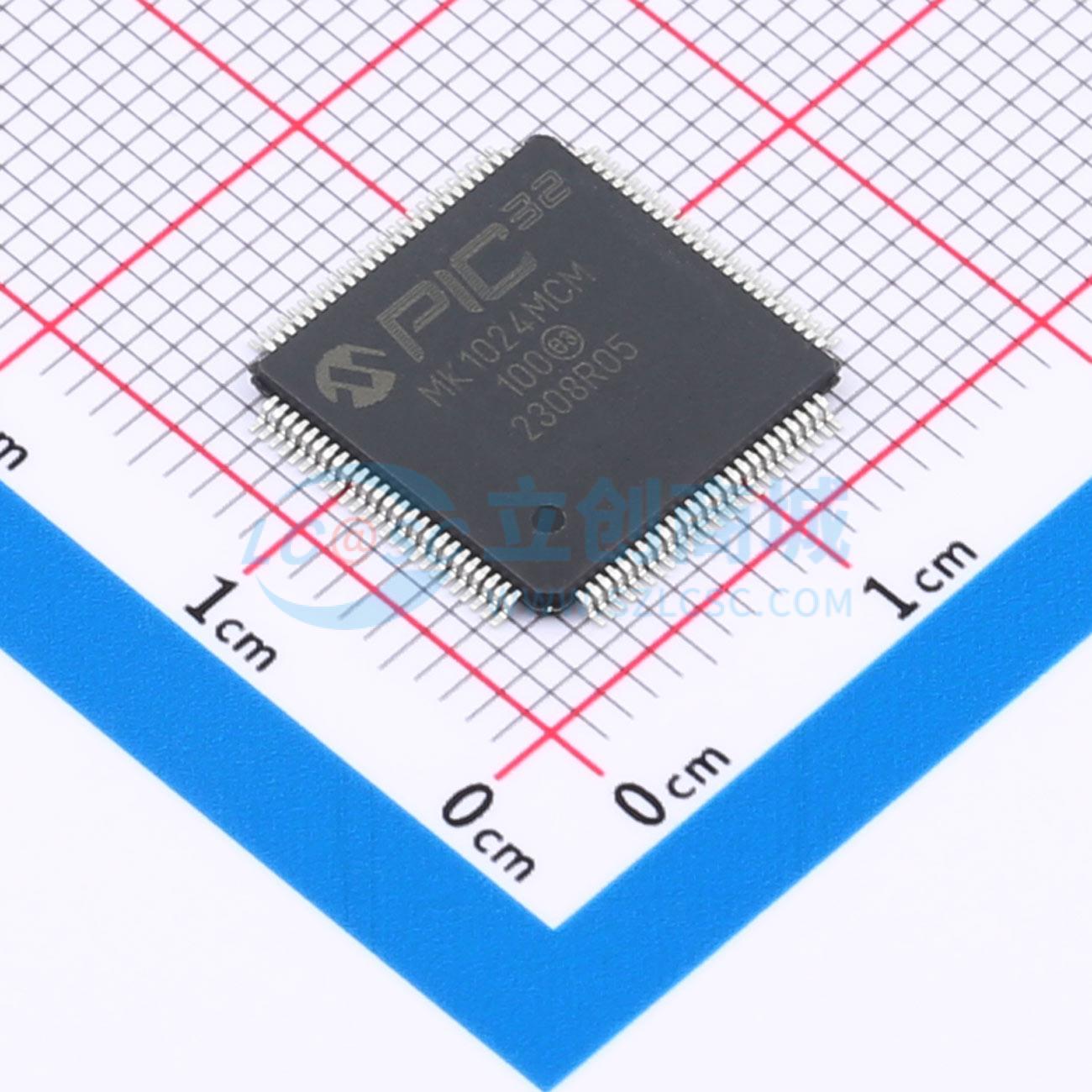 点击查看大图 PIC32MK1024MCM100-I/PT实物图