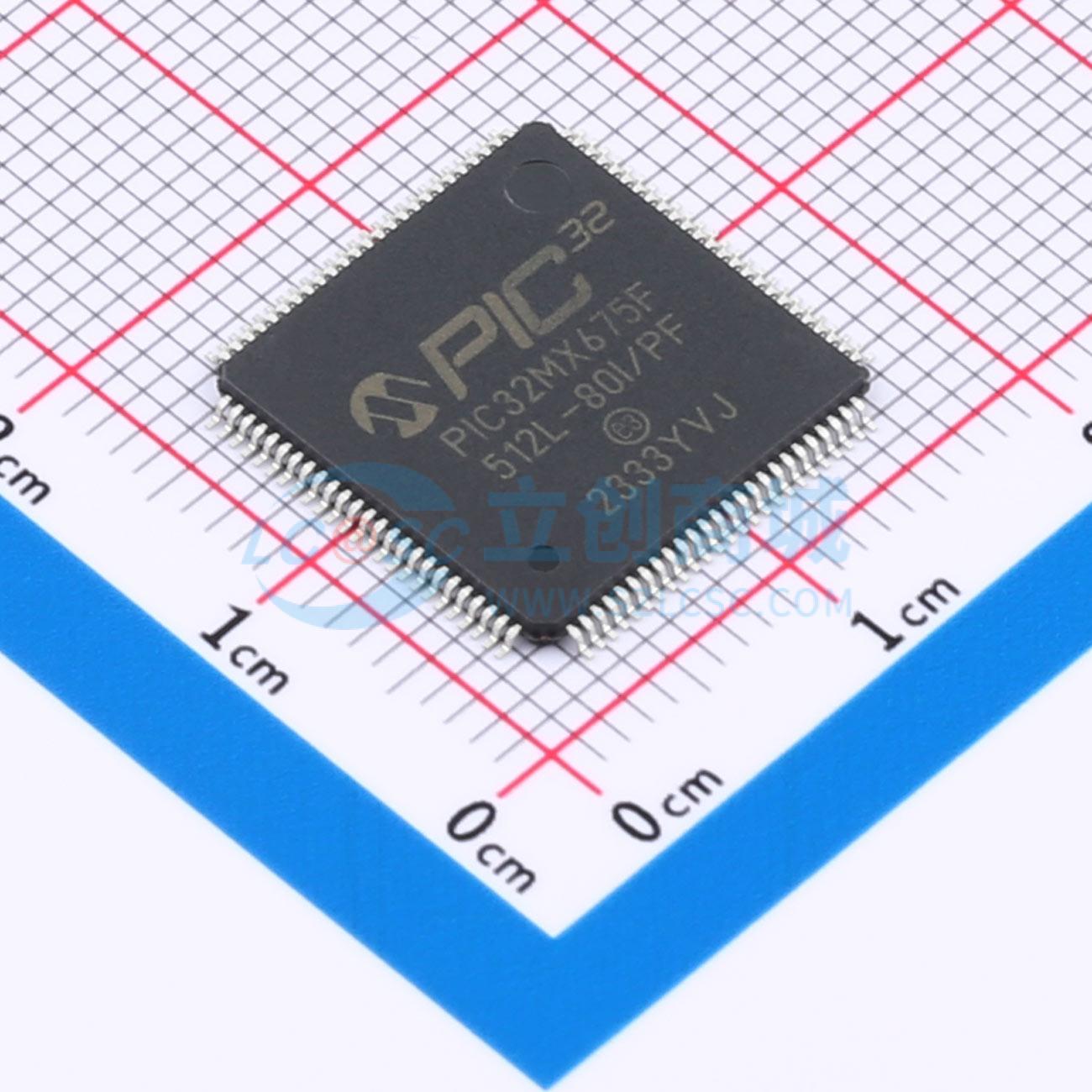 点击查看大图 PIC32MX675F512L-80I/PF实物图