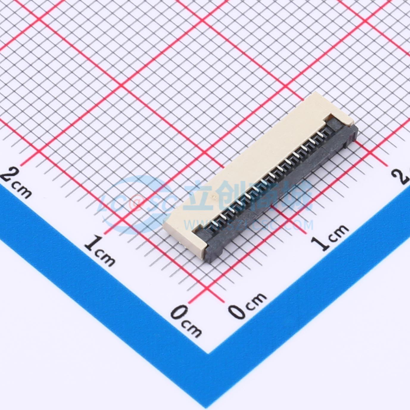 点击查看大图 ZX-1.0FPC-2H-QFX14P实物图