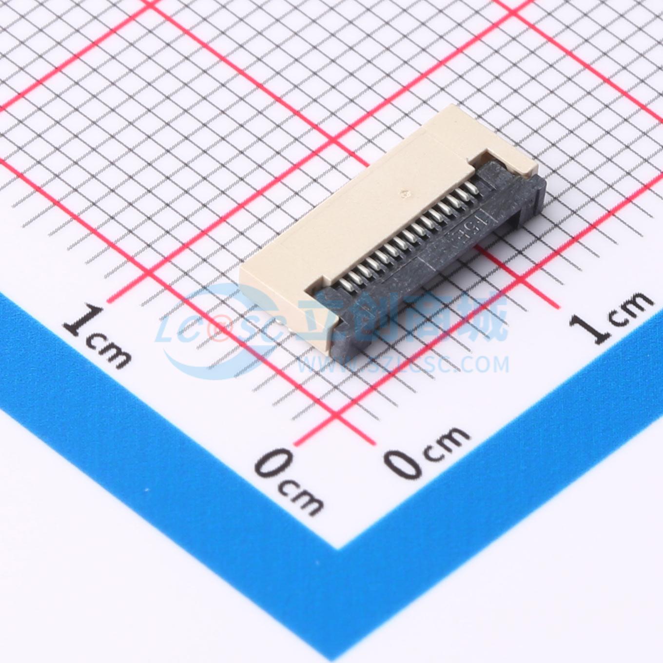 点击查看大图 FPC-0.5FX-15PWCR-H20实物图
