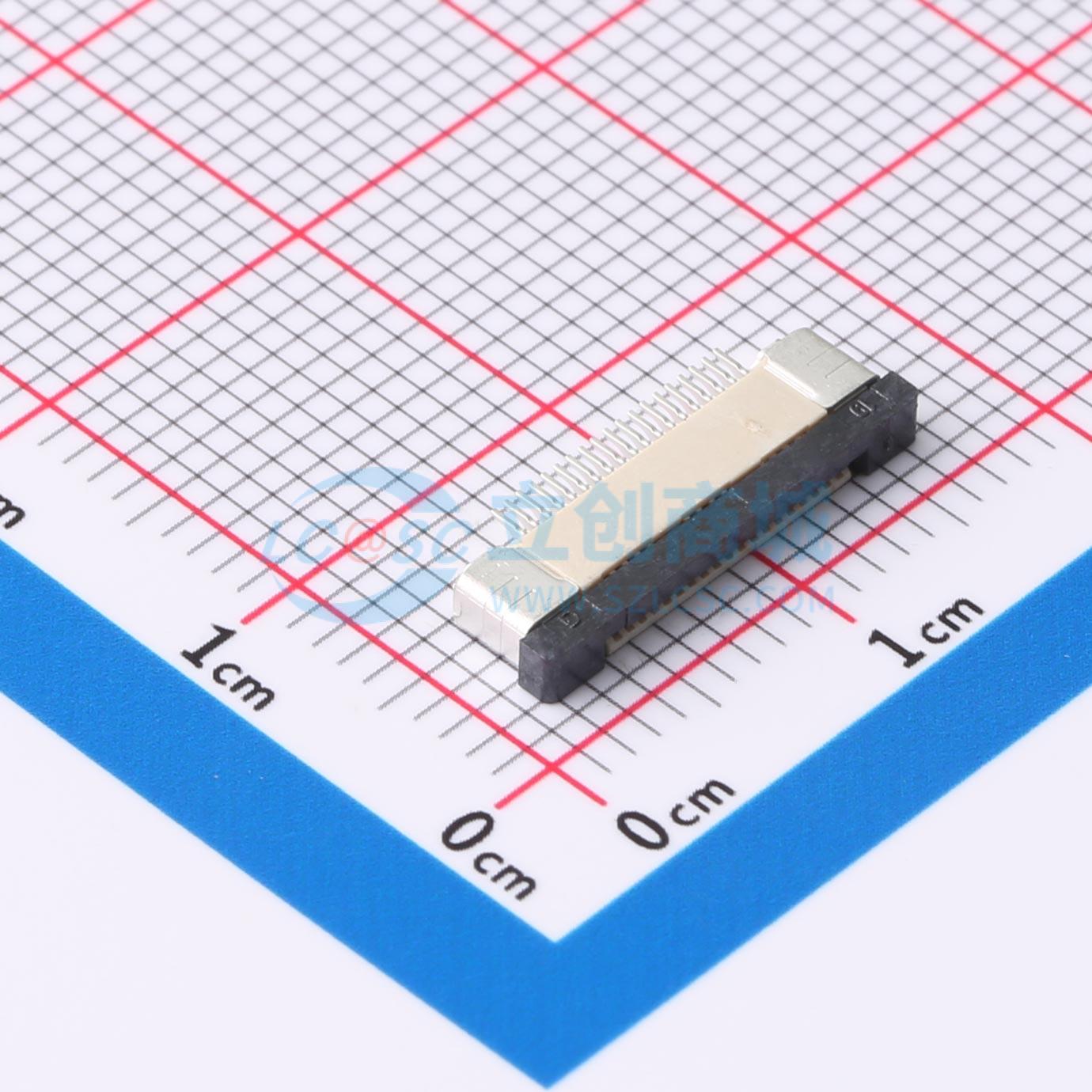 点击查看大图 FPC-0.5AS-19PWCR-H20实物图