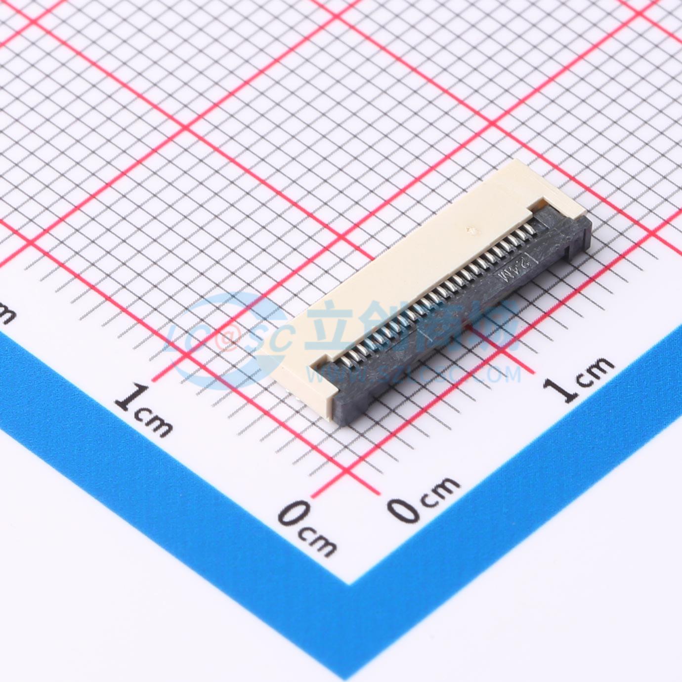 点击查看大图 FPC-0.5FX-24PWCR-H20实物图