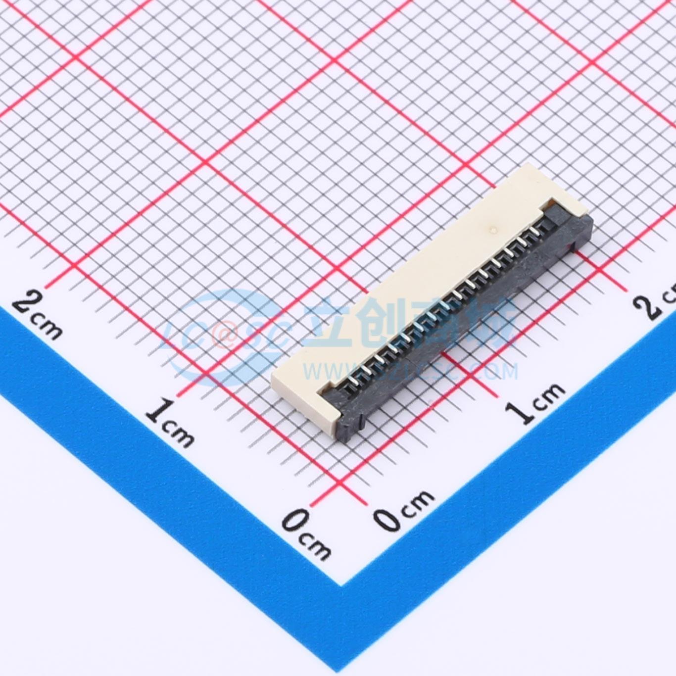 ZX-1.0FPC-2H-QFX15P实物图