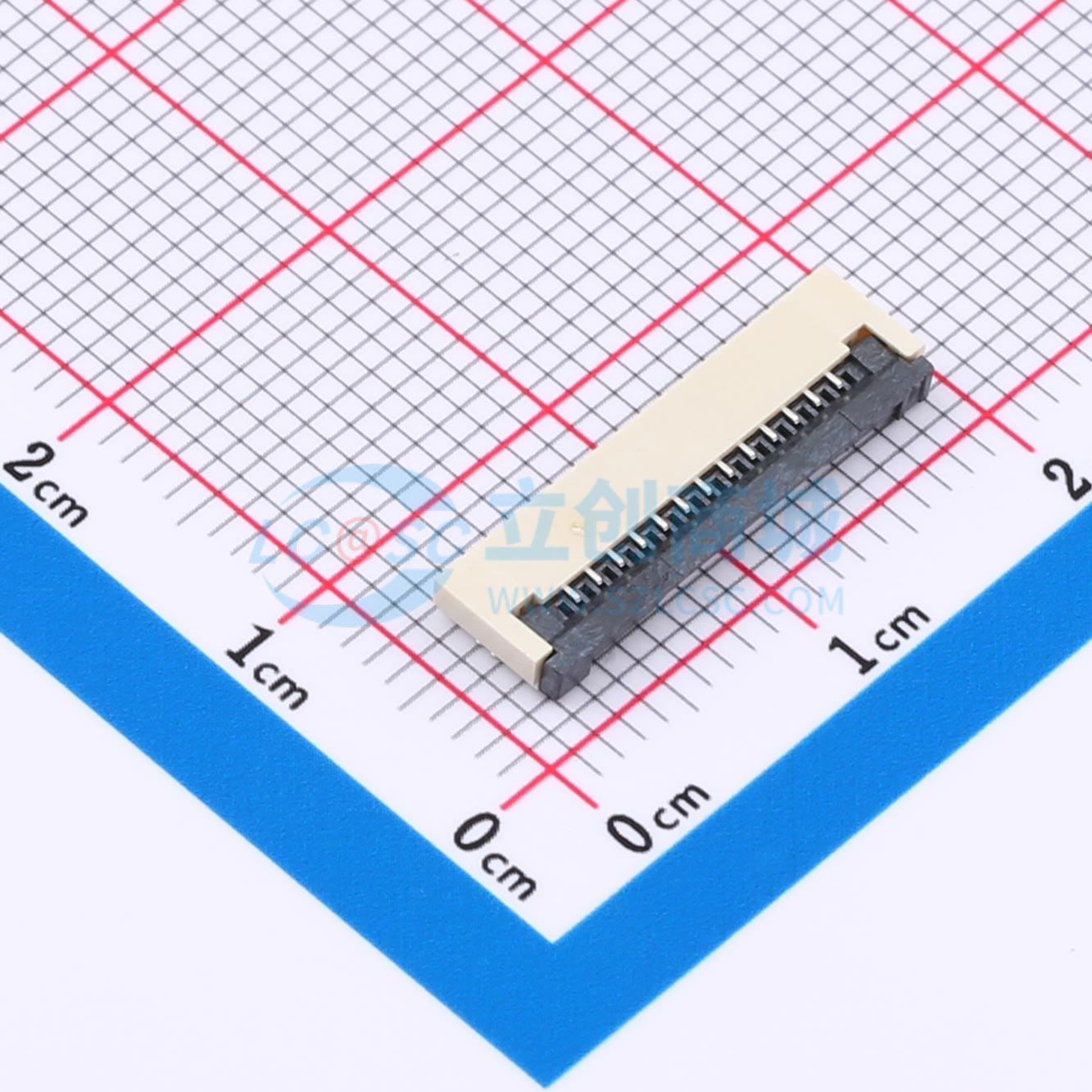 点击查看大图 ZX-1.0FPC-2H-QFX13P实物图