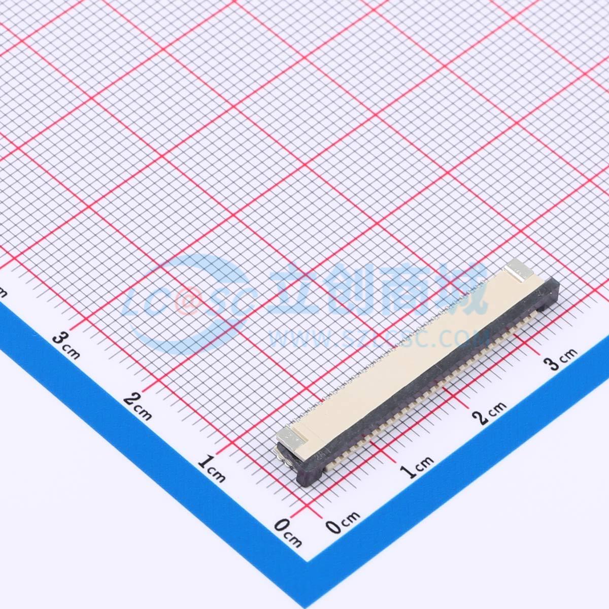 点击查看大图 FPC-1.0AX-28PWCR-H25实物图