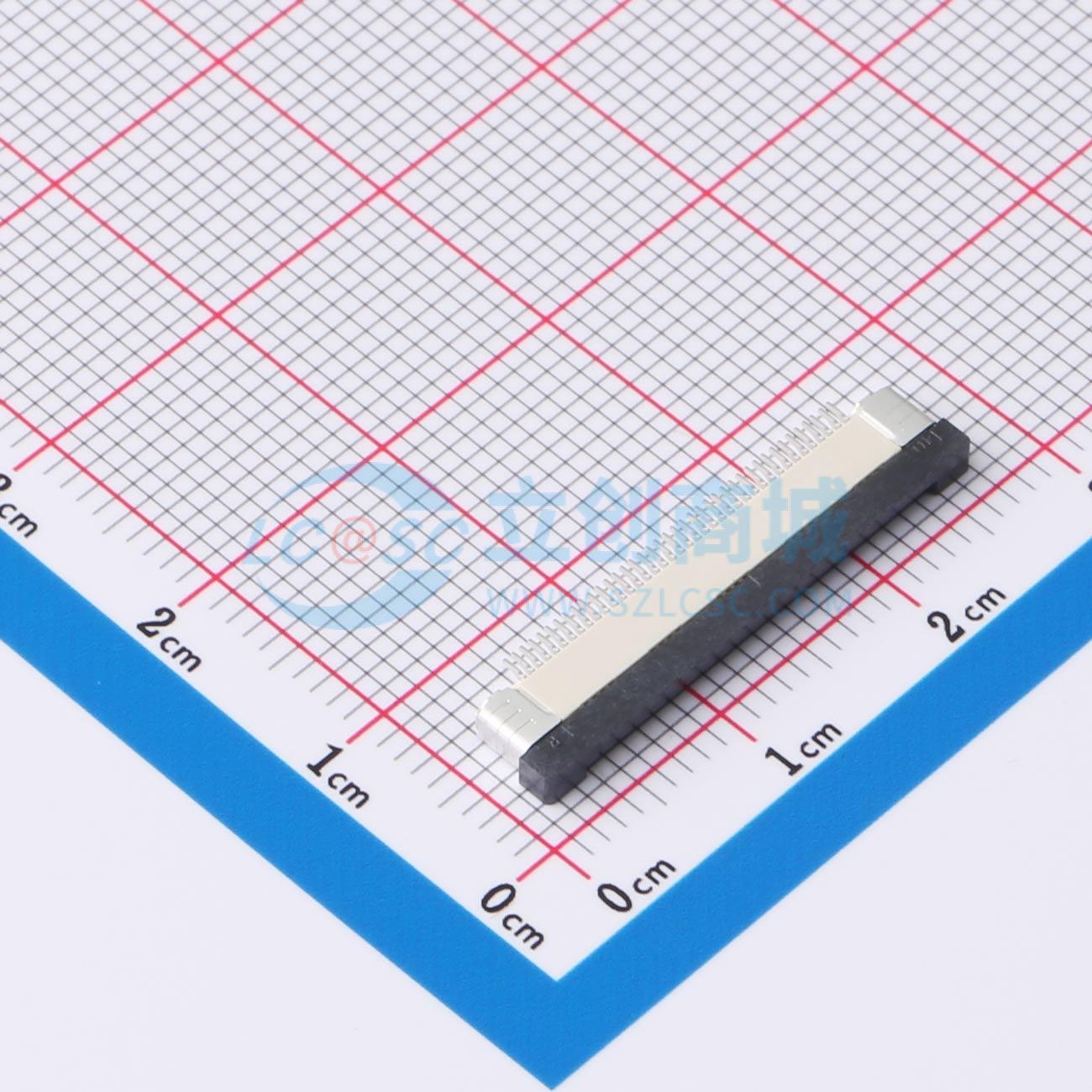 点击查看大图 FPC-0.5AS-40PWCR-H20实物图