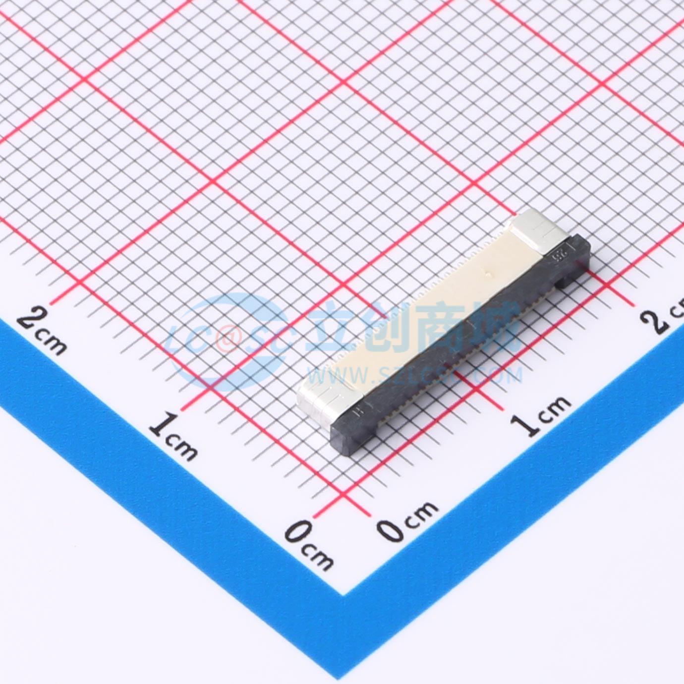 FPC-0.5AX-26PWCR-H20实物图