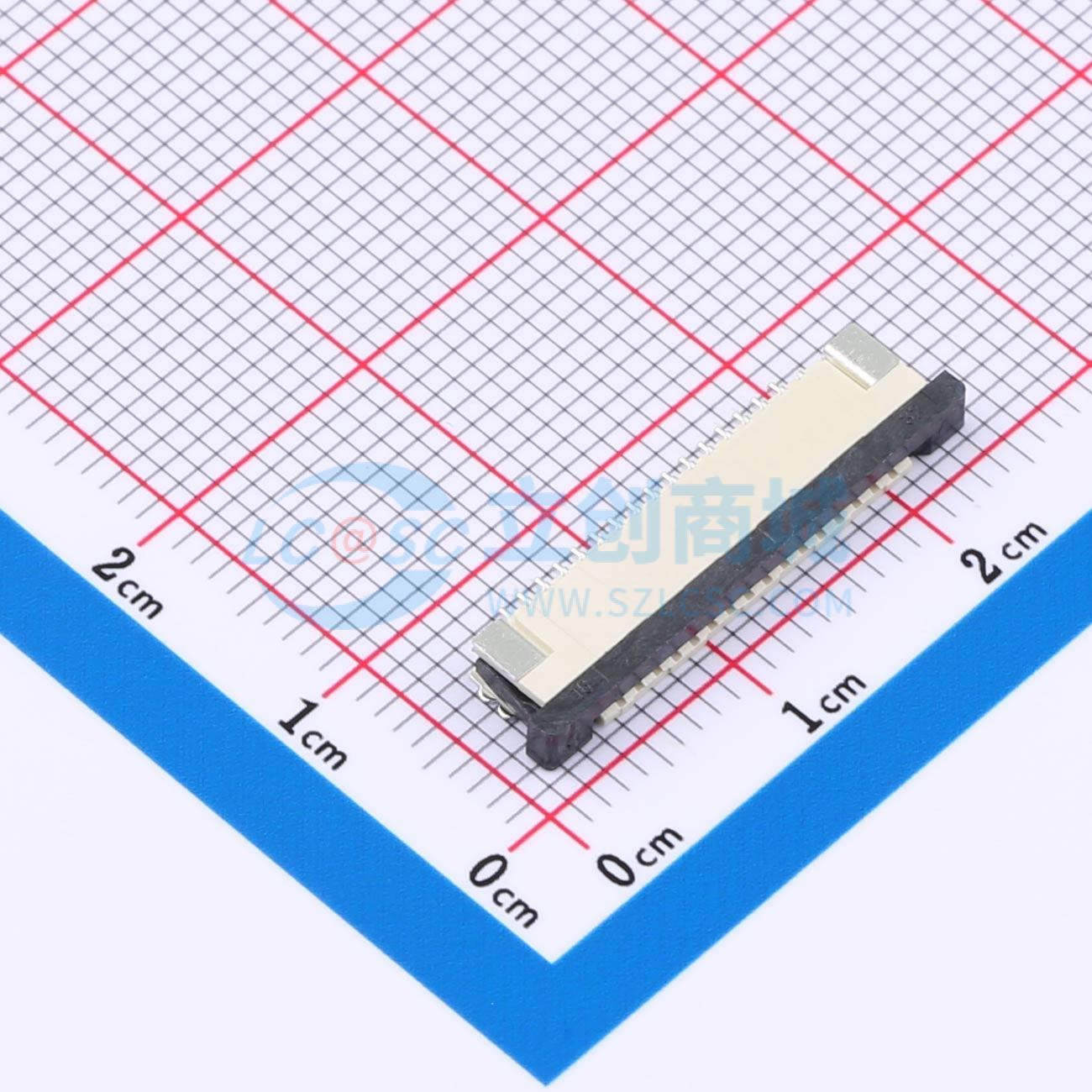 FPC-1.0AX-16PWCR-H25实物图