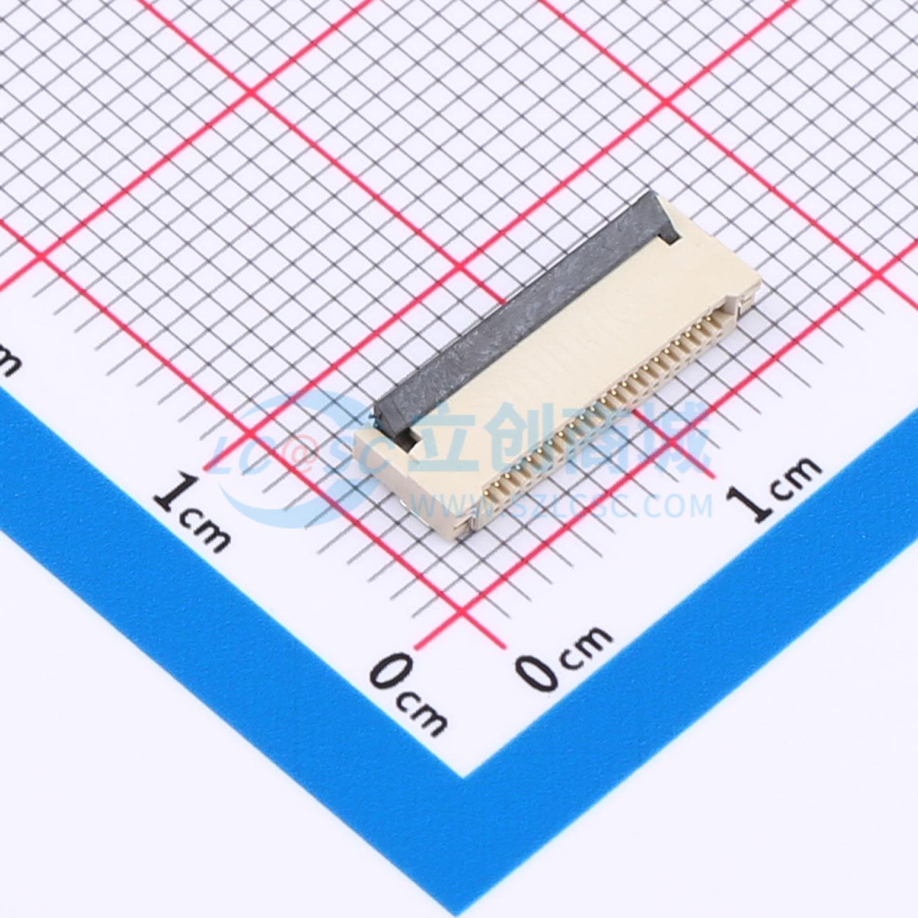 点击查看大图 ZX-0.5FPC-2H-HFJ22P实物图