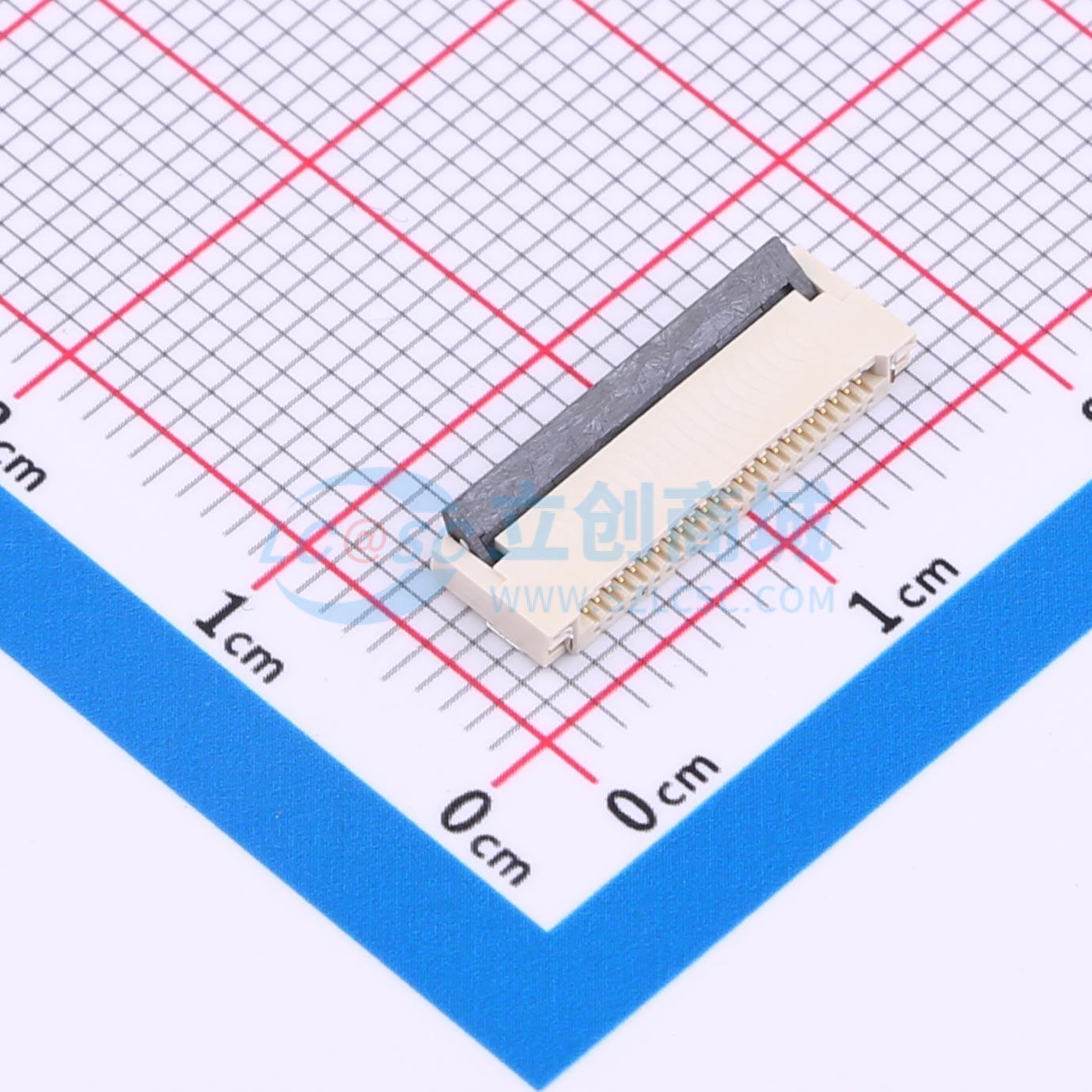 点击查看大图 FPC-0.5HF-24PWBR-H20实物图