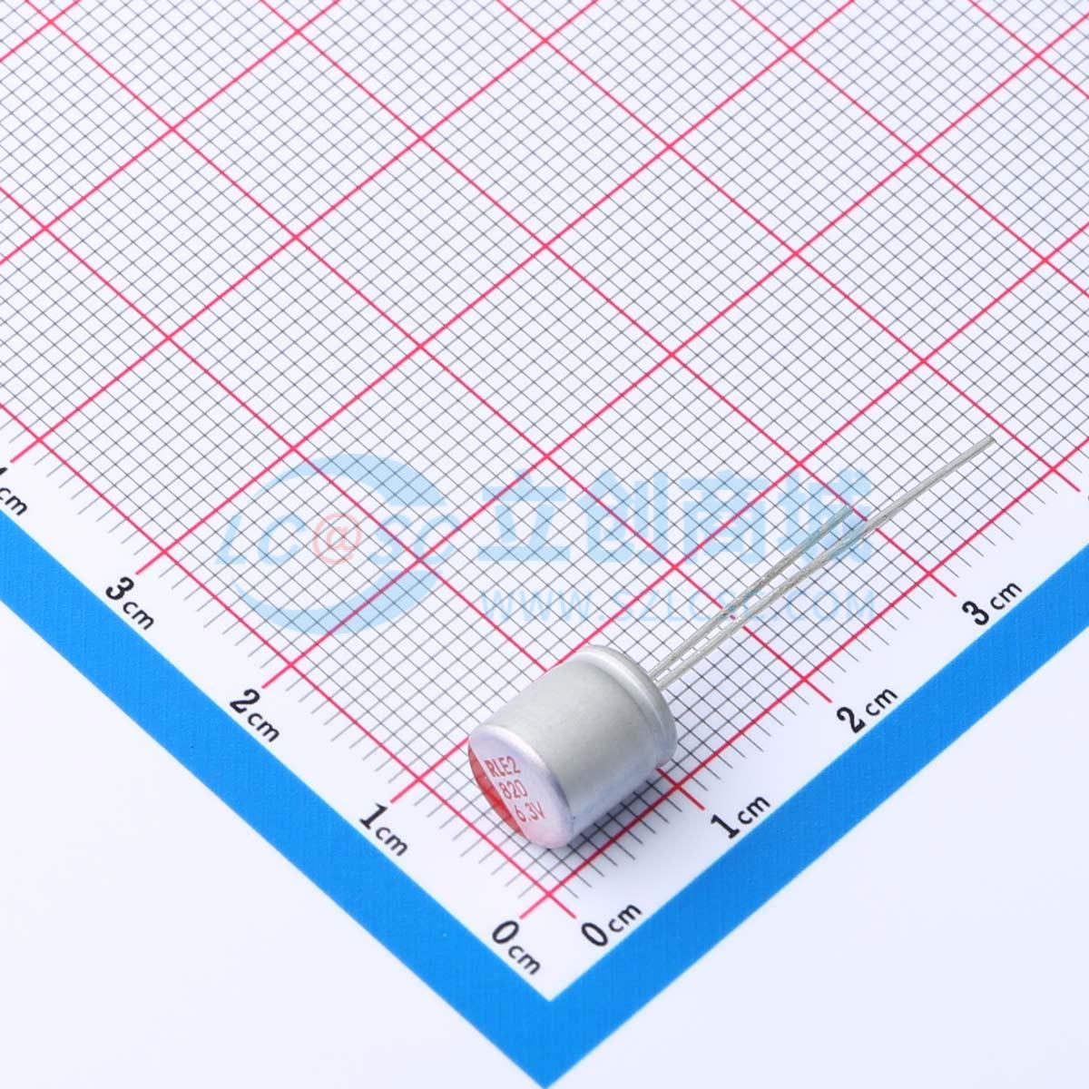 点击查看大图 JBLE2821M6R3D090RLM 820UF 6.3V实物图