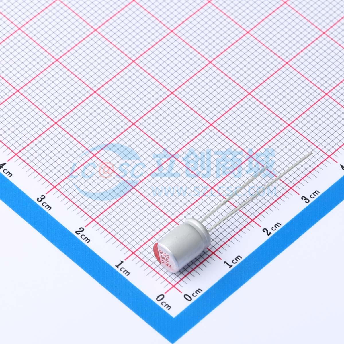 点击查看大图 JBLE2681M6R3C080RLM 680UF 6.3V实物图