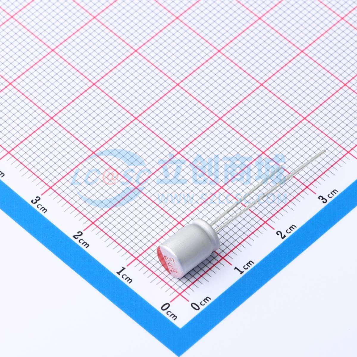 点击查看大图 JBLH2220M063C080RLM 22UF 63V实物图