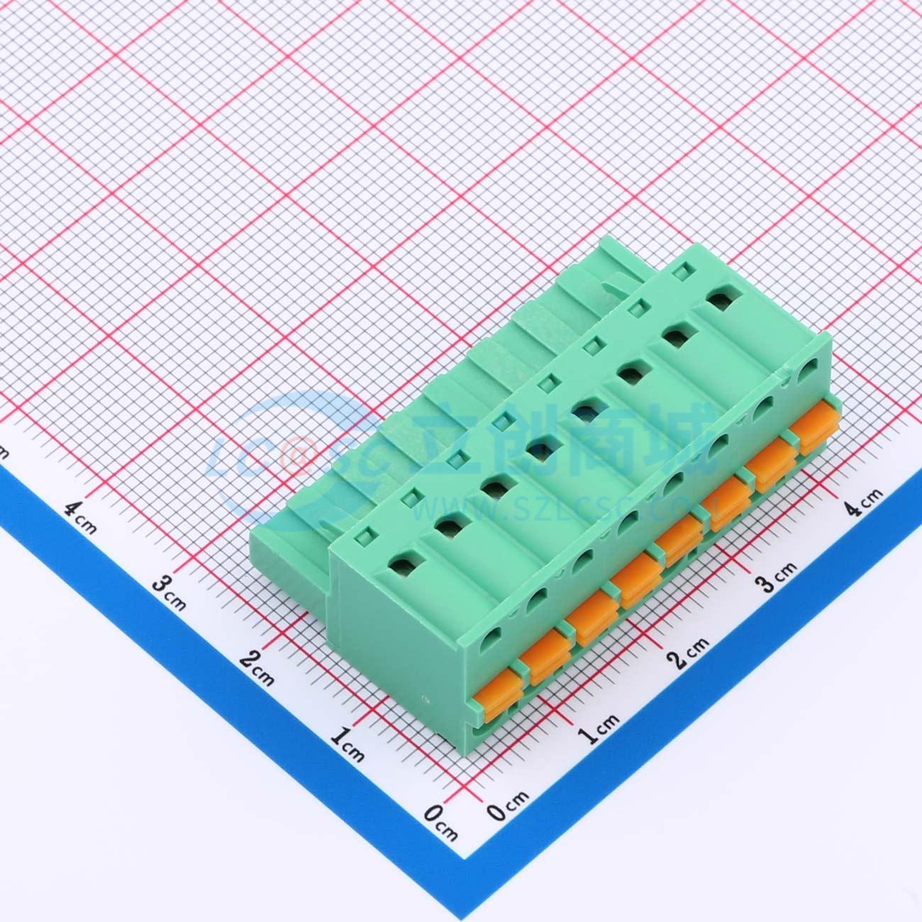 点击查看大图 MX2EDGKD-5.08-08P-GN01-Cu-A实物图