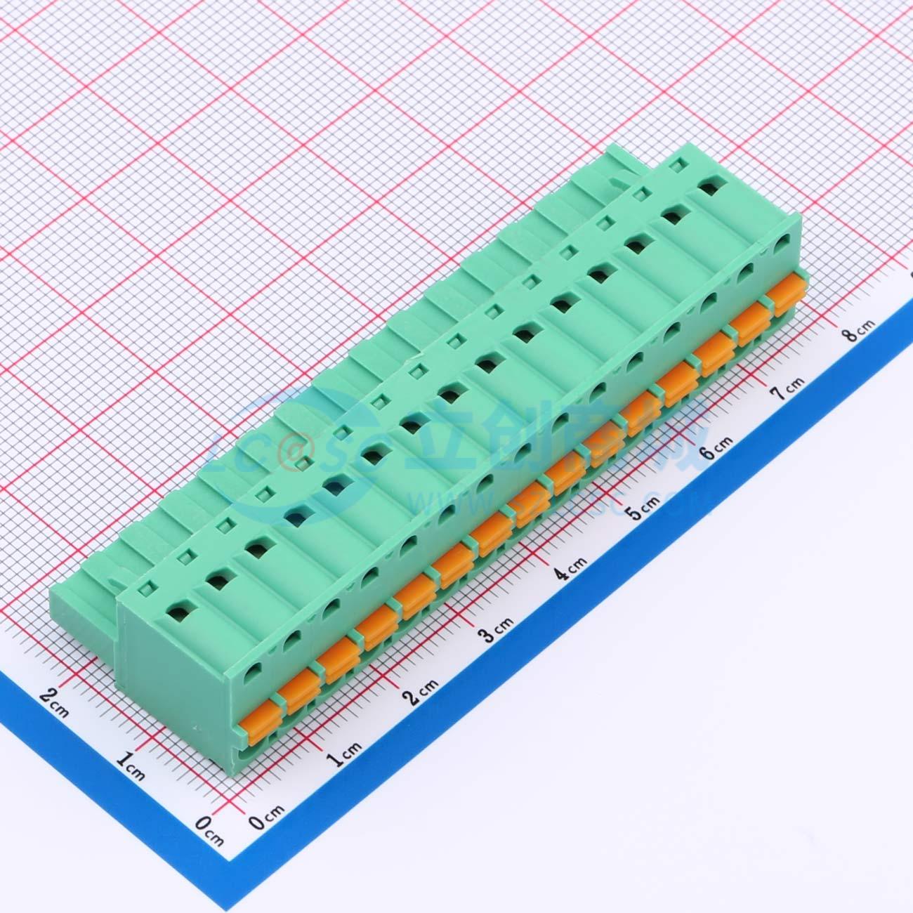 点击查看大图 MX2EDGKD-5.08-15P-GN01-Cu-A实物图