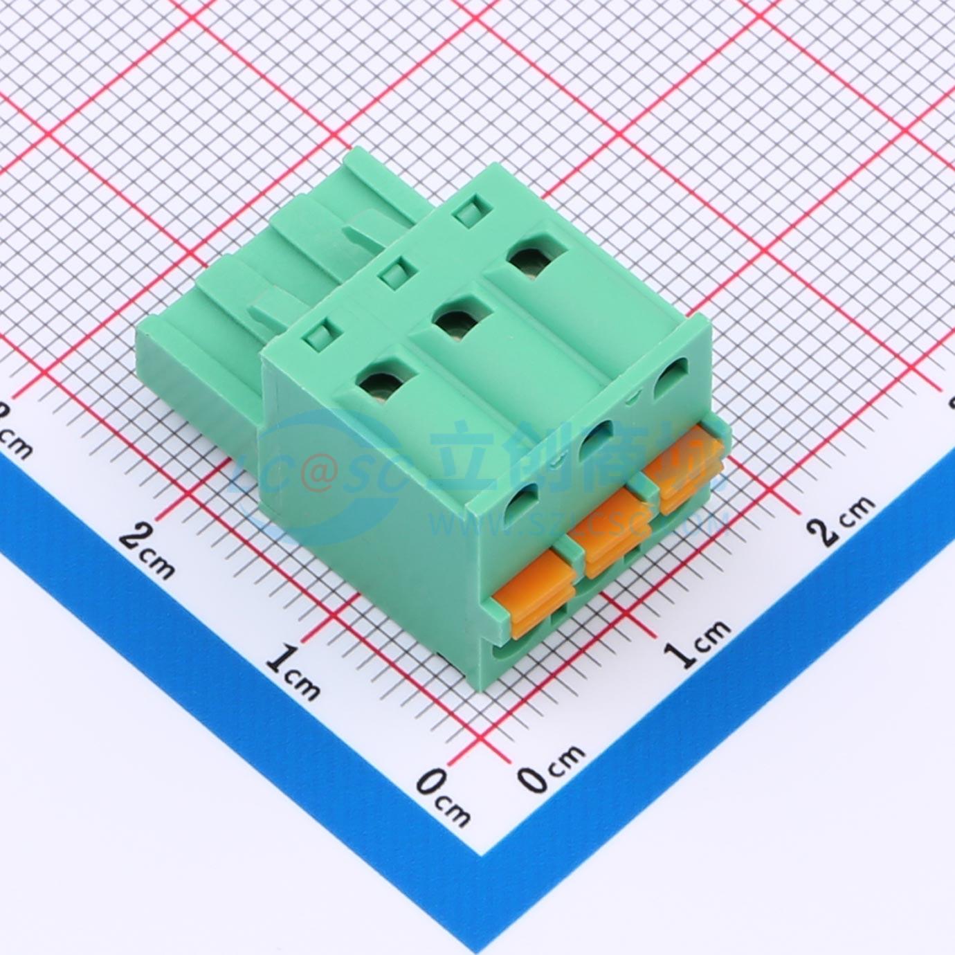点击查看大图 MX2EDGKD-5.08-03P-GN01-Cu-A实物图