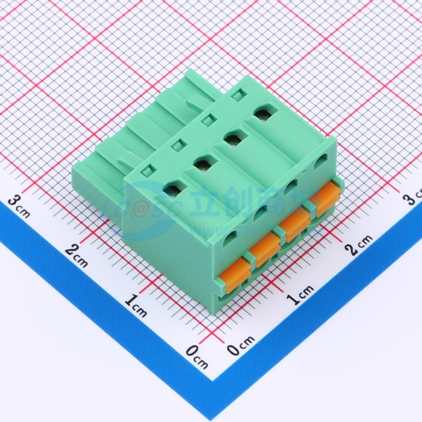 点击查看大图 MX2EDGKD-5.08-04P-GN01-Cu-A实物图