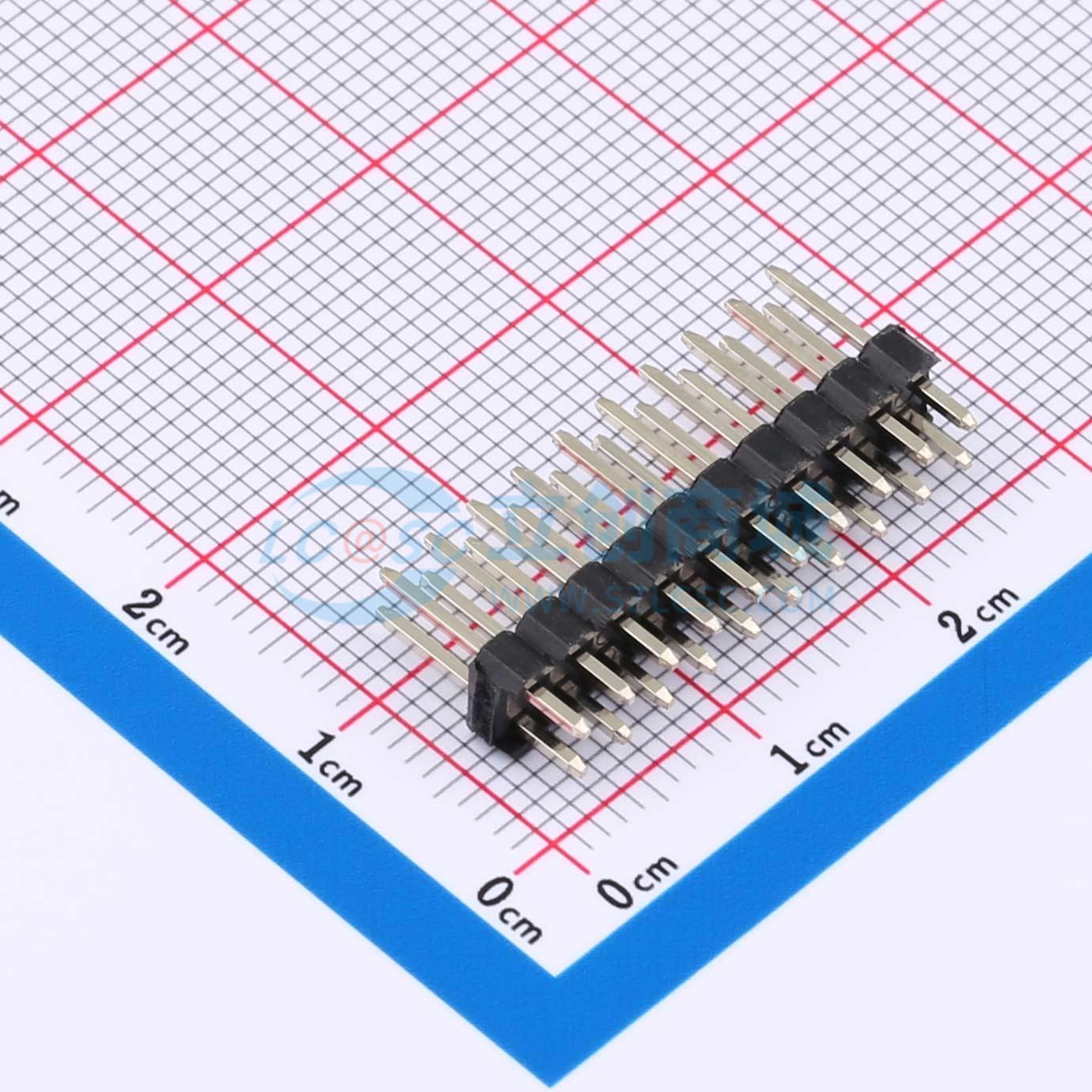 点击查看大图 KH-2.54PH180-2X10P-L11.5实物图