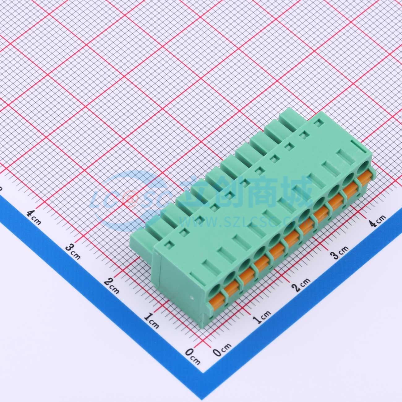 点击查看大图 MX15EDGKD-3.81-11P-GN01-Cu-A实物图