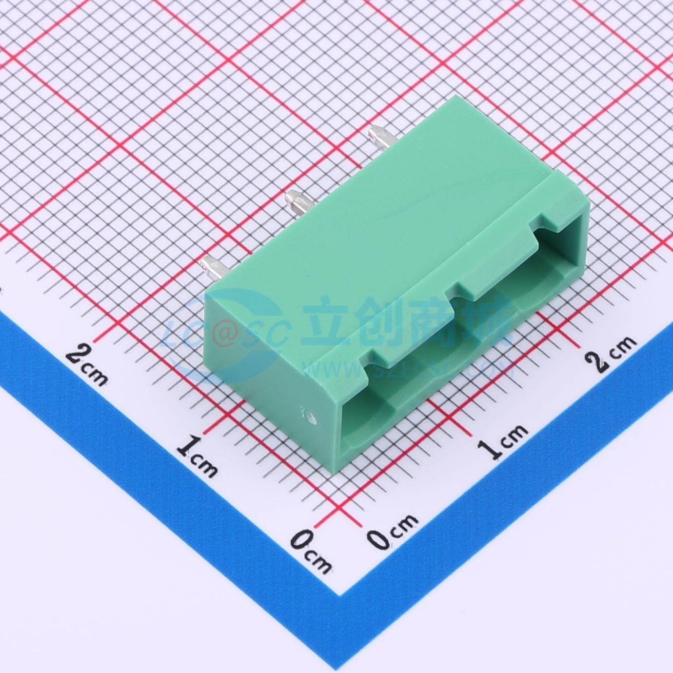 点击查看大图 MX2EDGVC-7.62-03P-GN01-Cu-A实物图