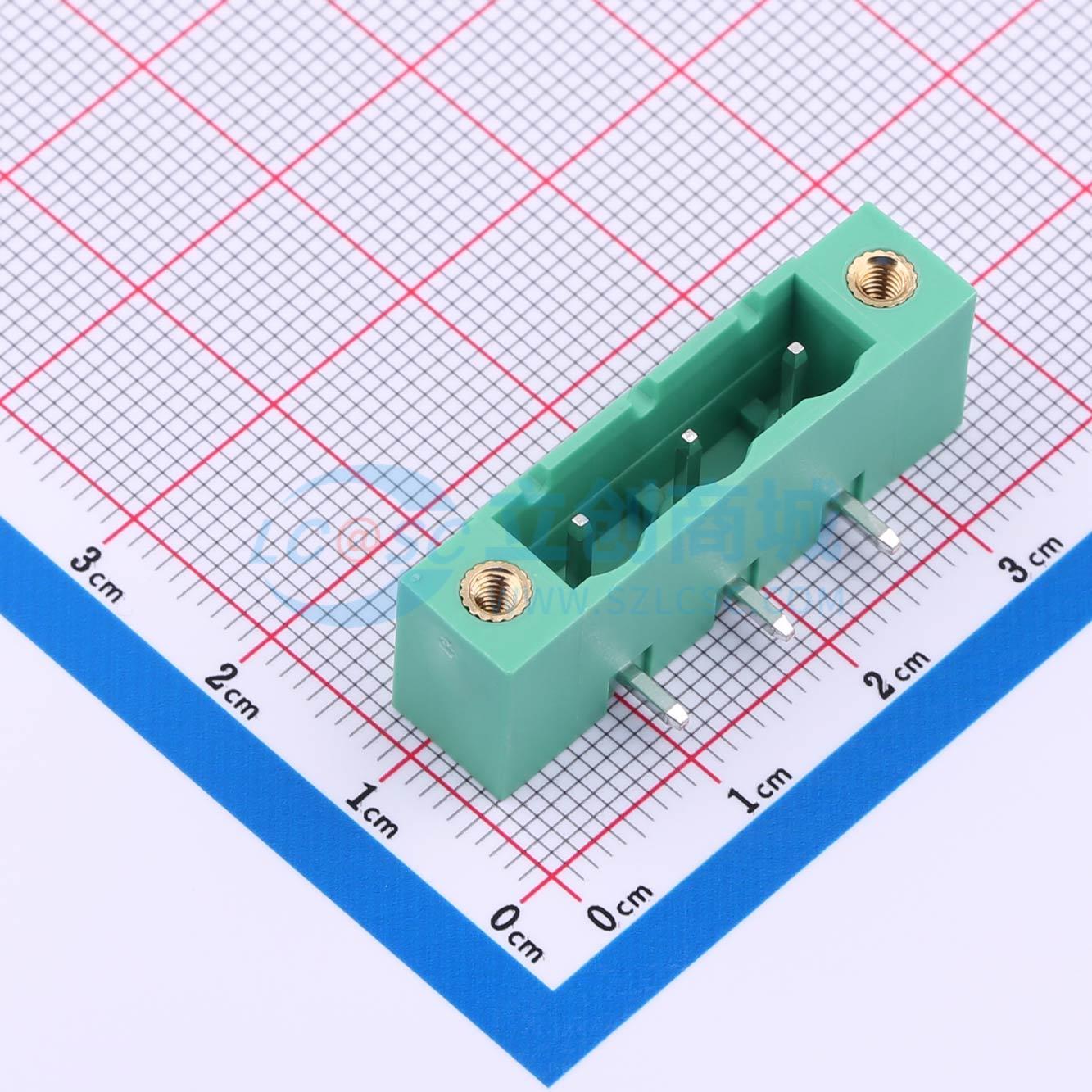 点击查看大图 MX2EDGRM-7.62-03P-GN01-Cu-A实物图