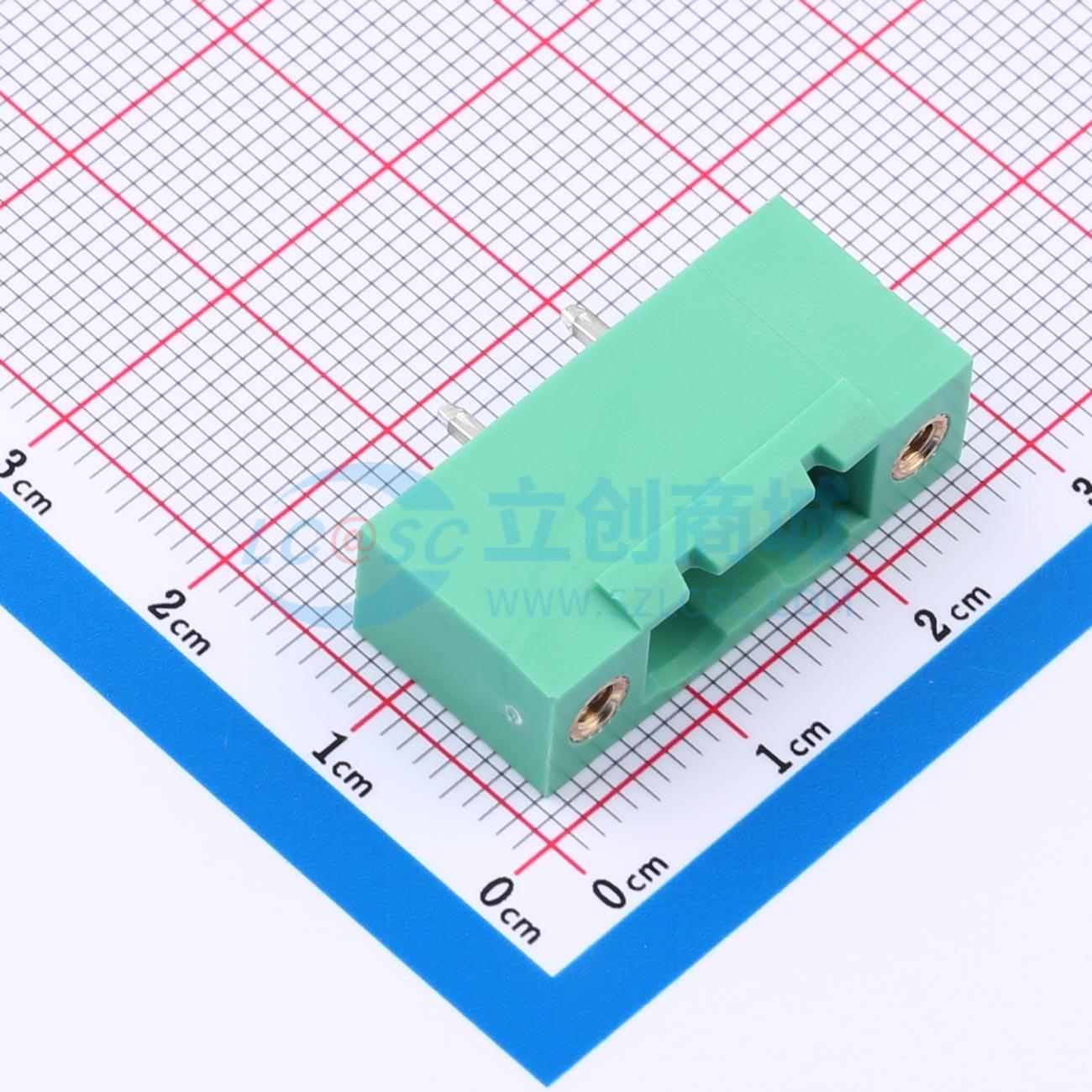 点击查看大图 MX2EDGVM-7.62-02P-GN01-Cu-A实物图