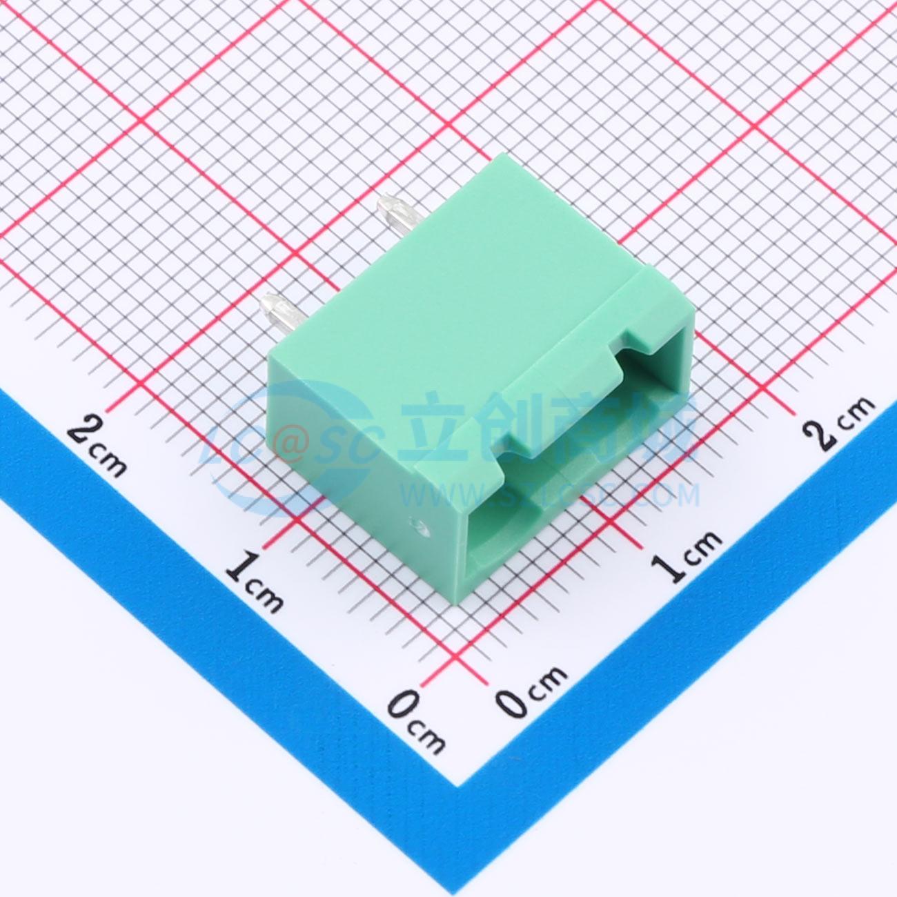 点击查看大图 MX2EDGVC-7.62-02P-GN01-Cu-A实物图