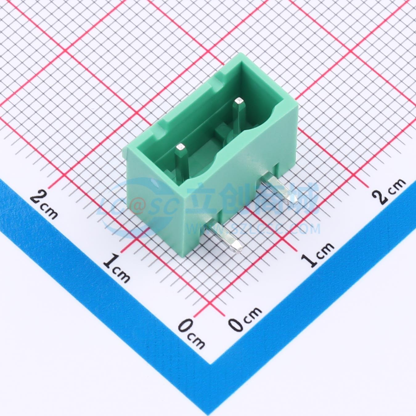 点击查看大图 MX2EDGRC-7.62-02P-GN01-Cu-A实物图