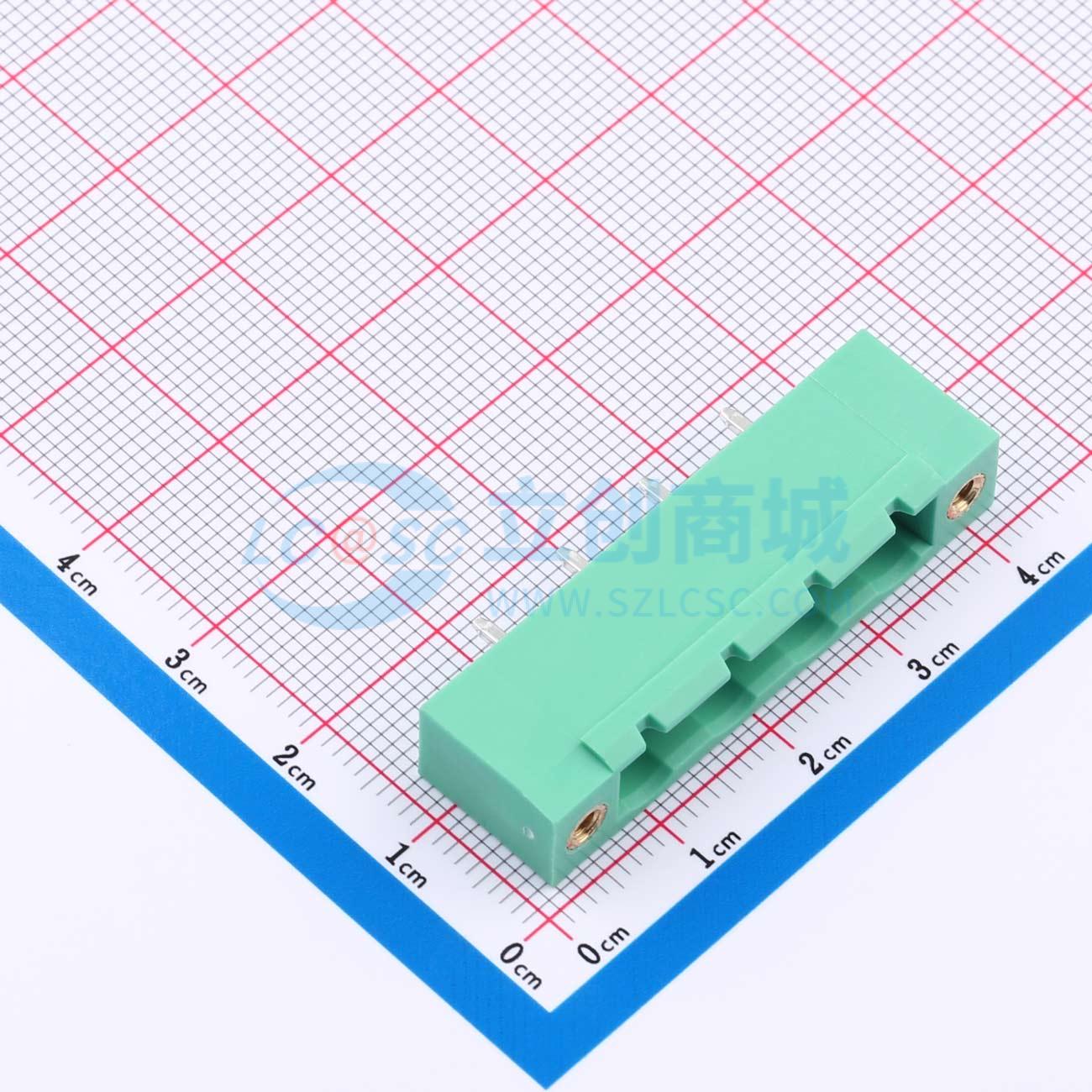 点击查看大图 MX2EDGVM-7.62-04P-GN01-Cu-A实物图