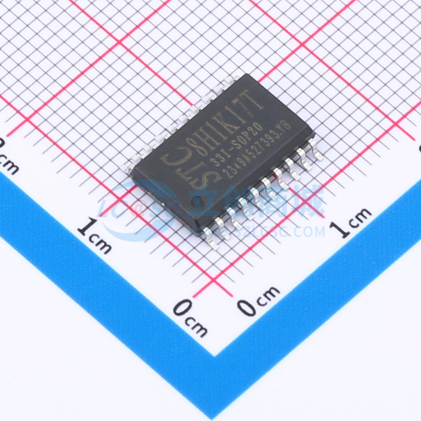 STC8H1K17T-33I-SOP20实物图