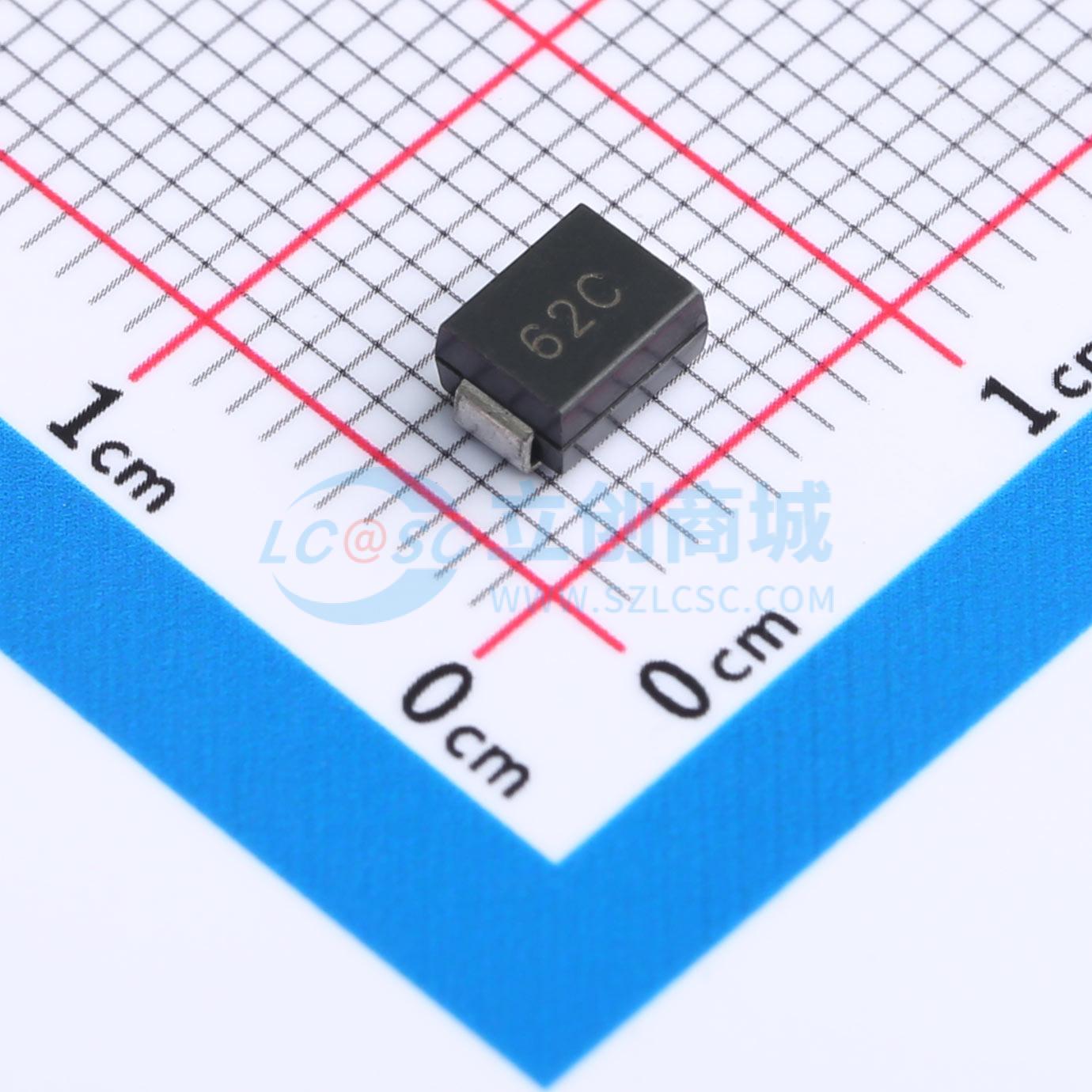 点击查看大图 P6SMB62CA(MS)实物图