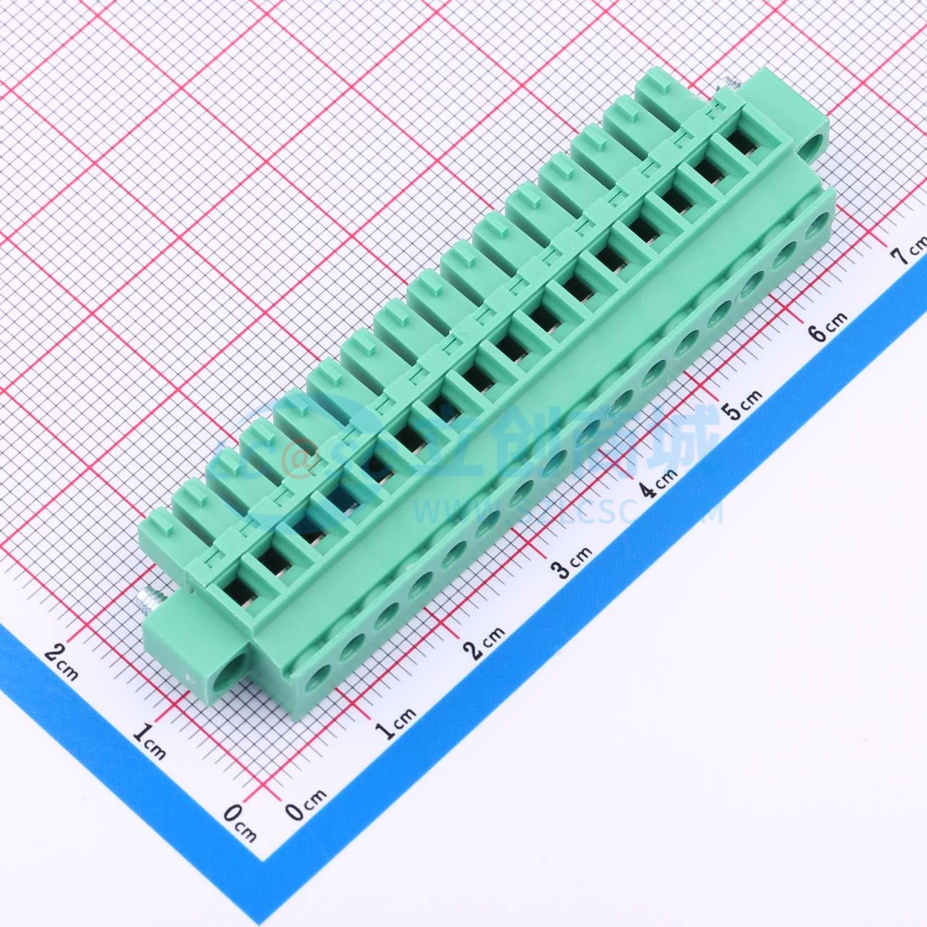 MX15EDGKAM-3.81-16P-GN01-Cu-Y-A实物图